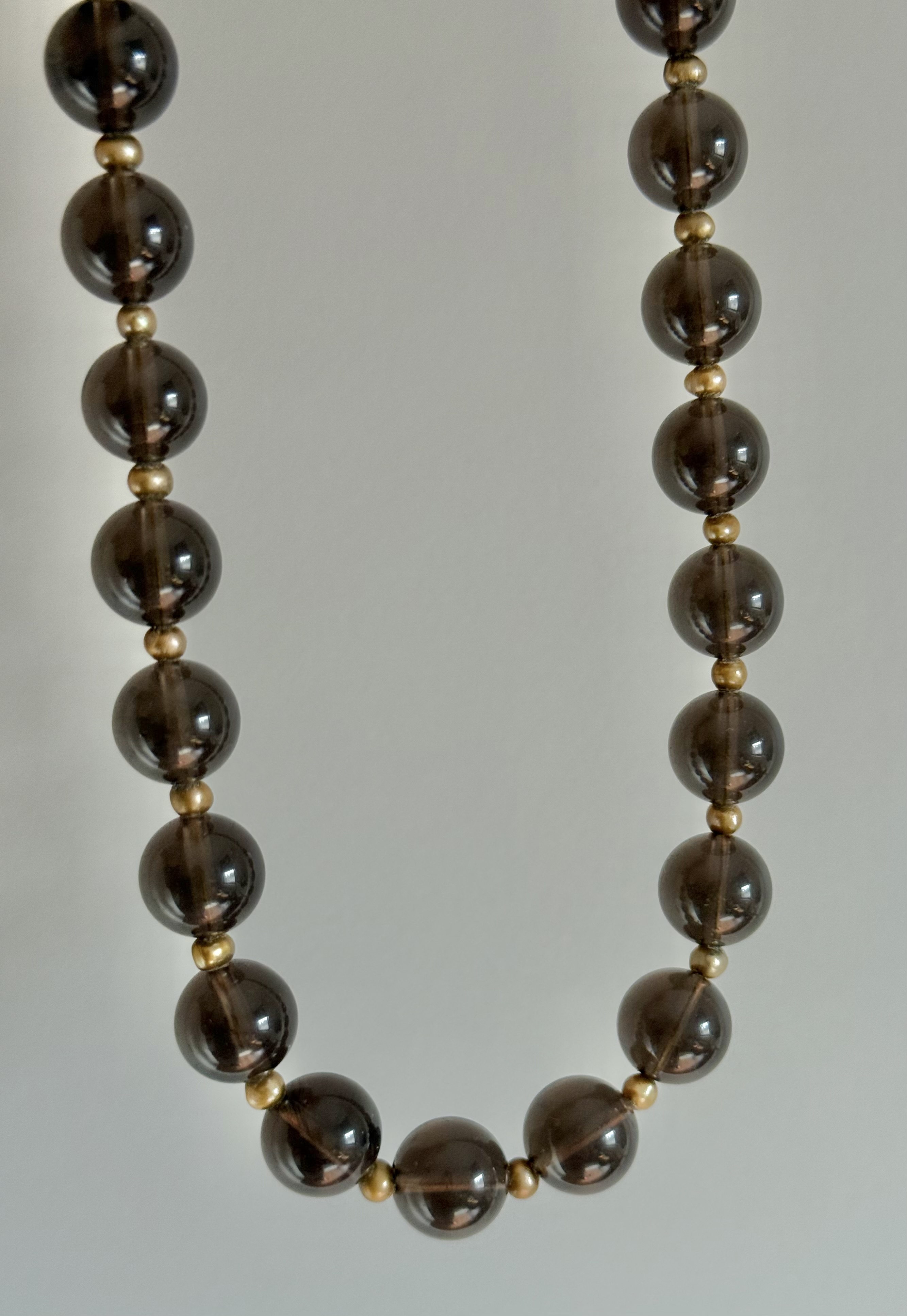 Smoky Quartz Bead Necklace