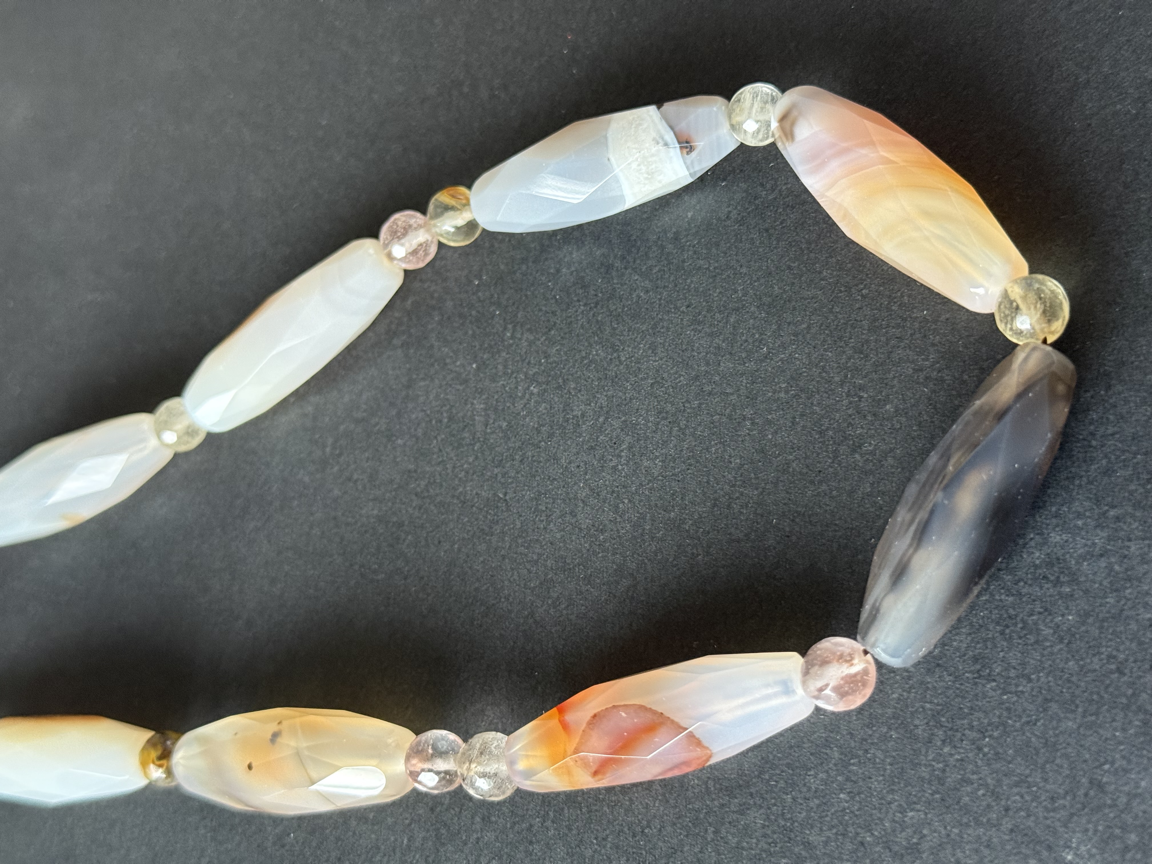 Agate Gemstone Beaded Necklace