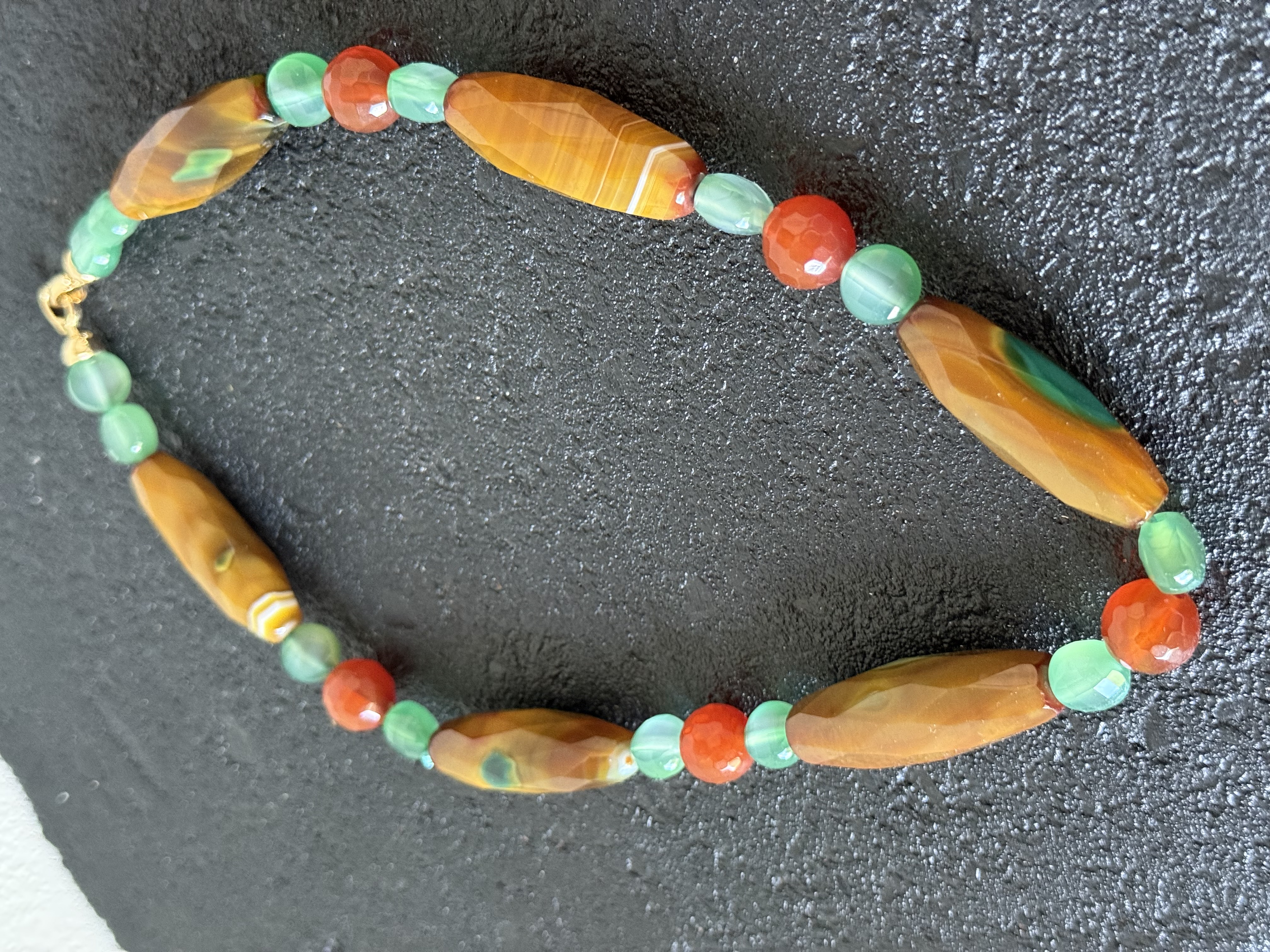 Colorful Agate Bead Necklace
