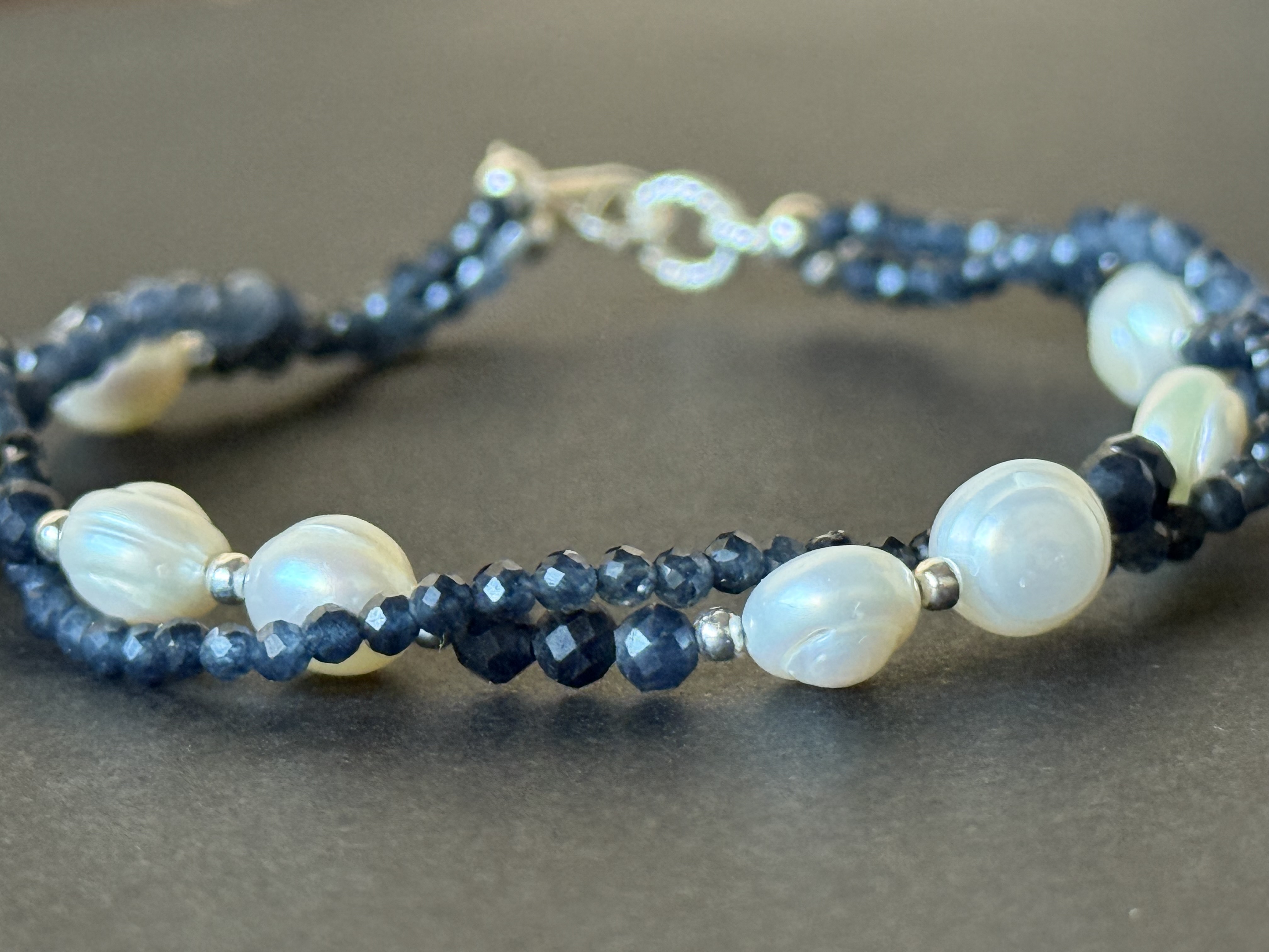 Sapphire and Pearl Bracelet