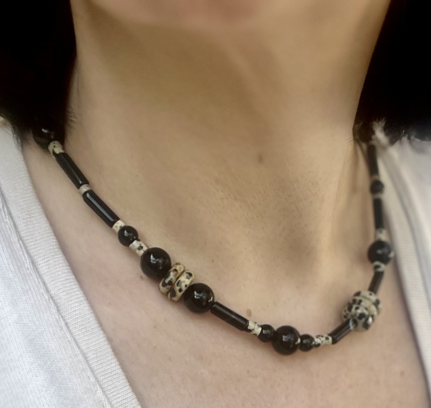 Black Onyx & Jasper Necklace