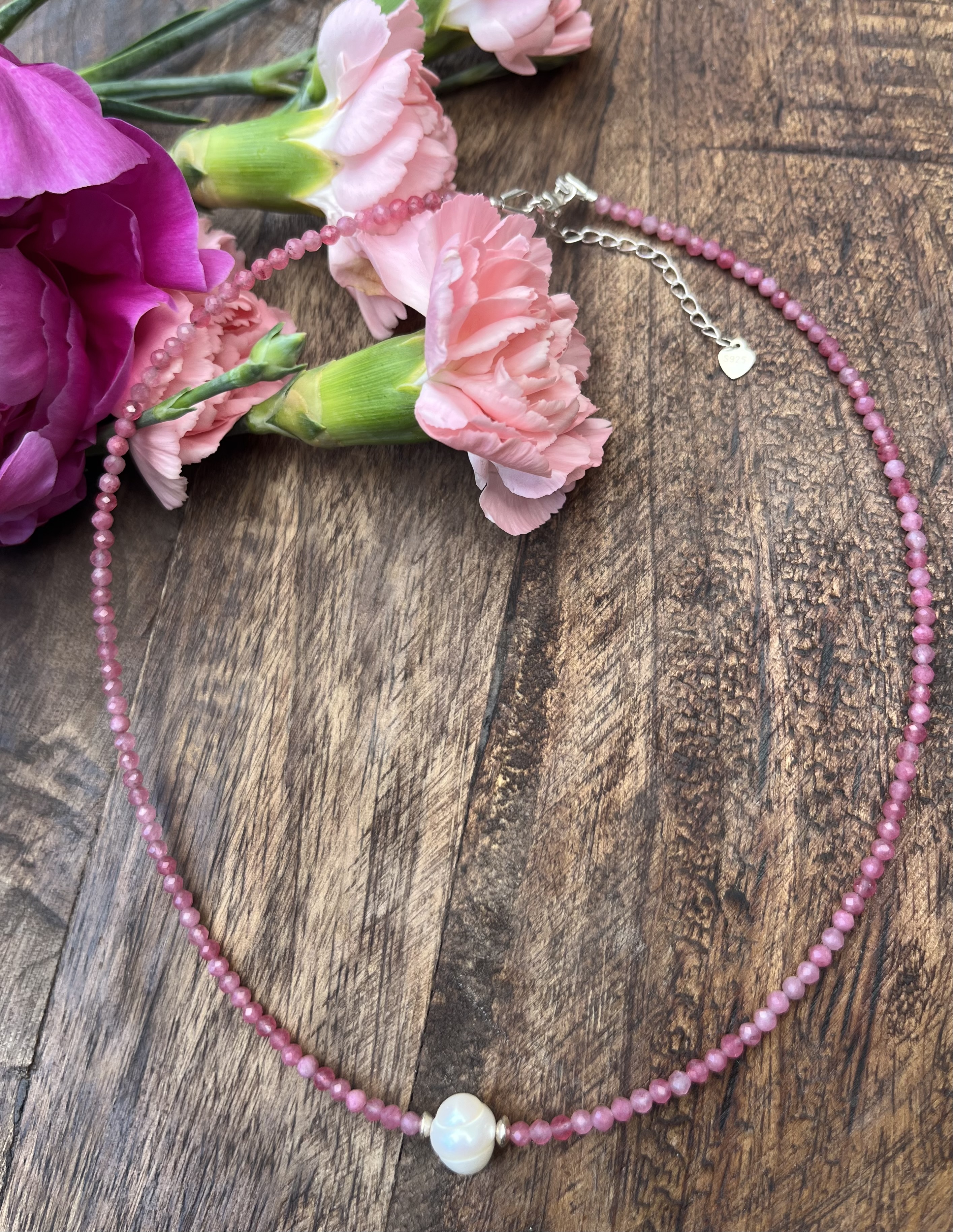 Tourmaline and Pearl Necklace
