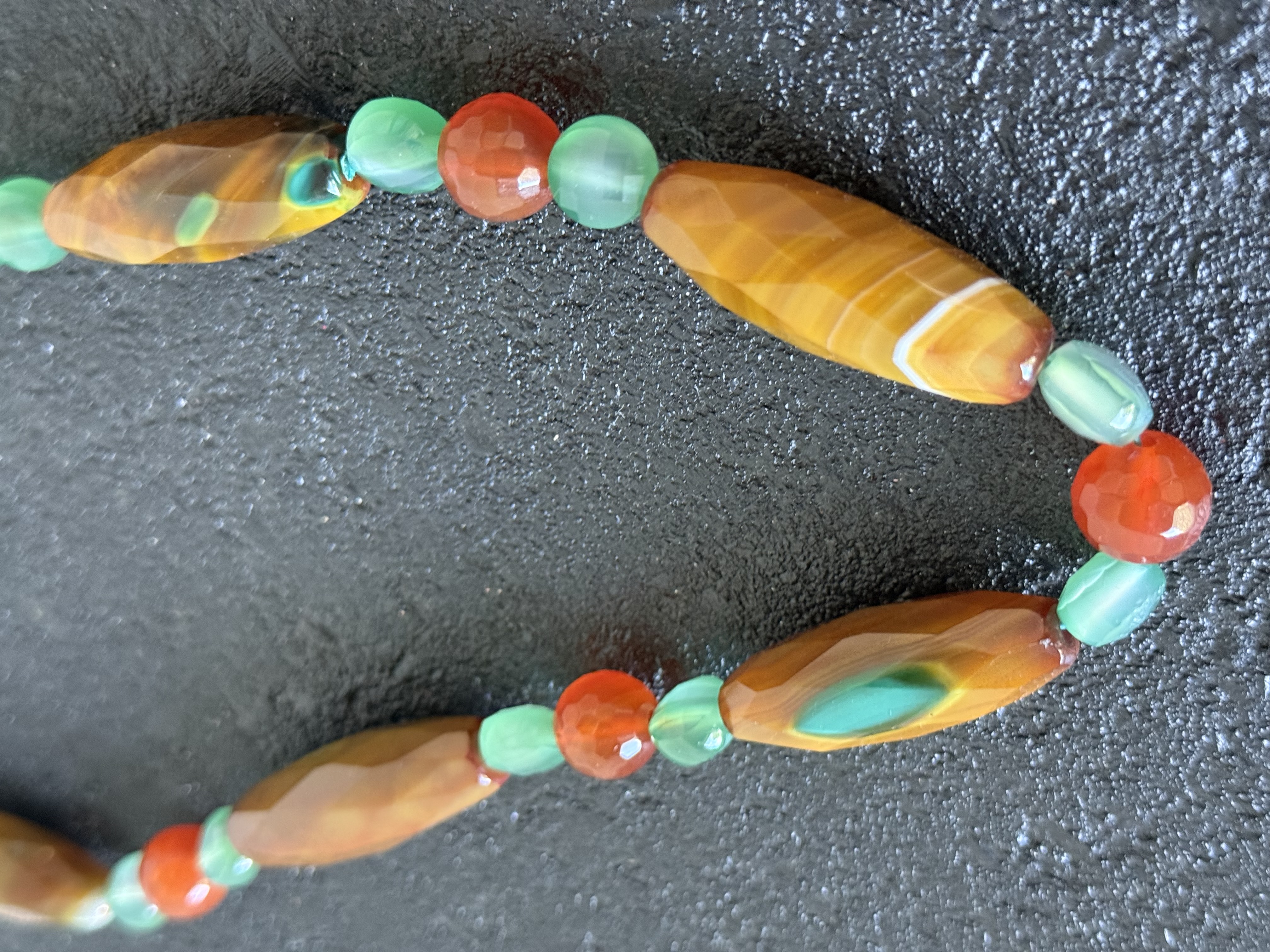 Colorful Agate Bead Necklace