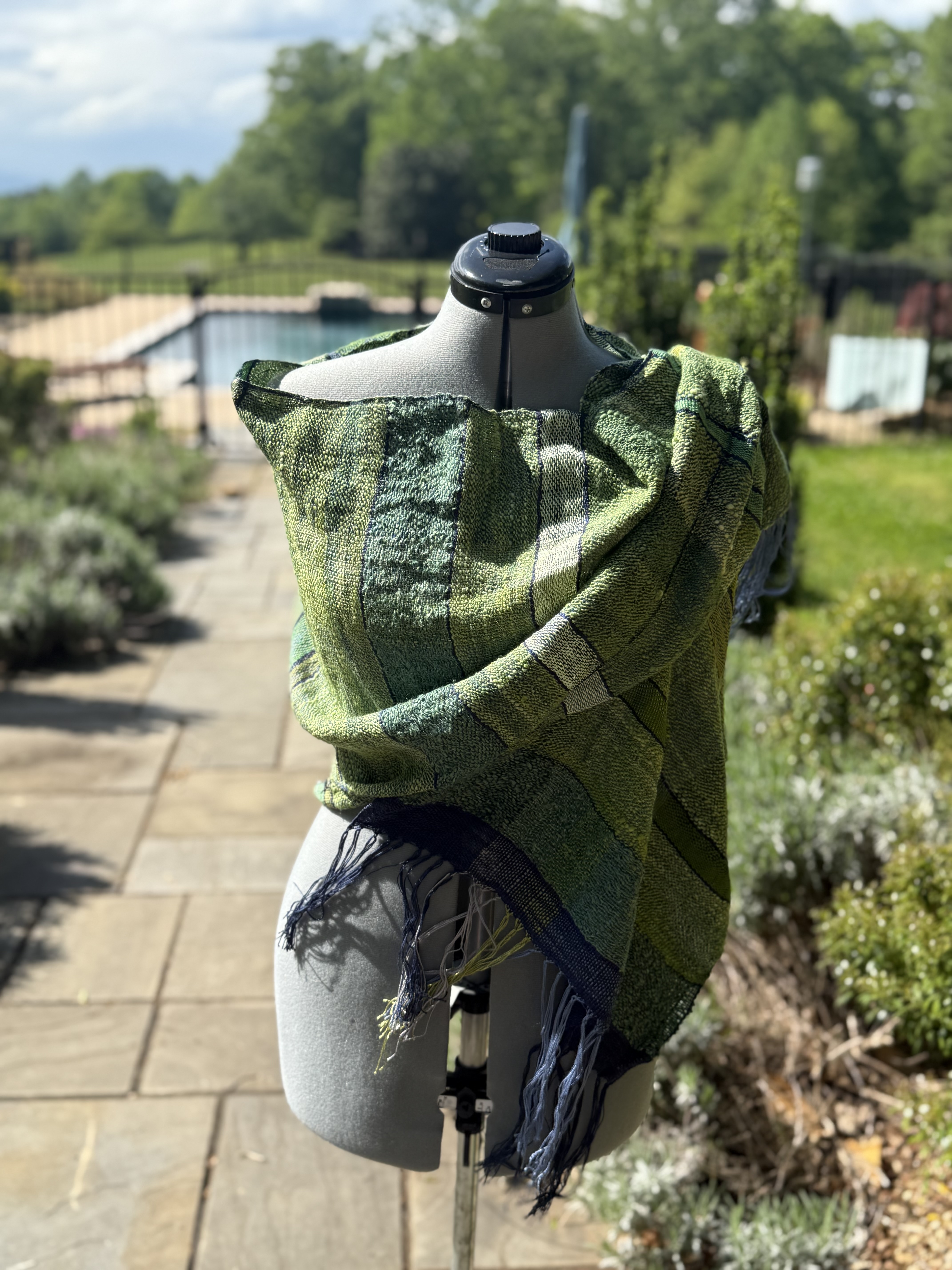 Handwoven Green Scarf