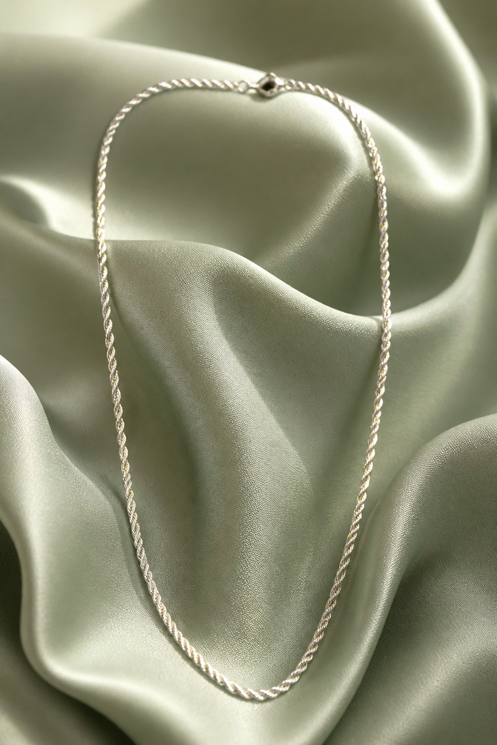 Twisted Rope Stainless Steel Necklace