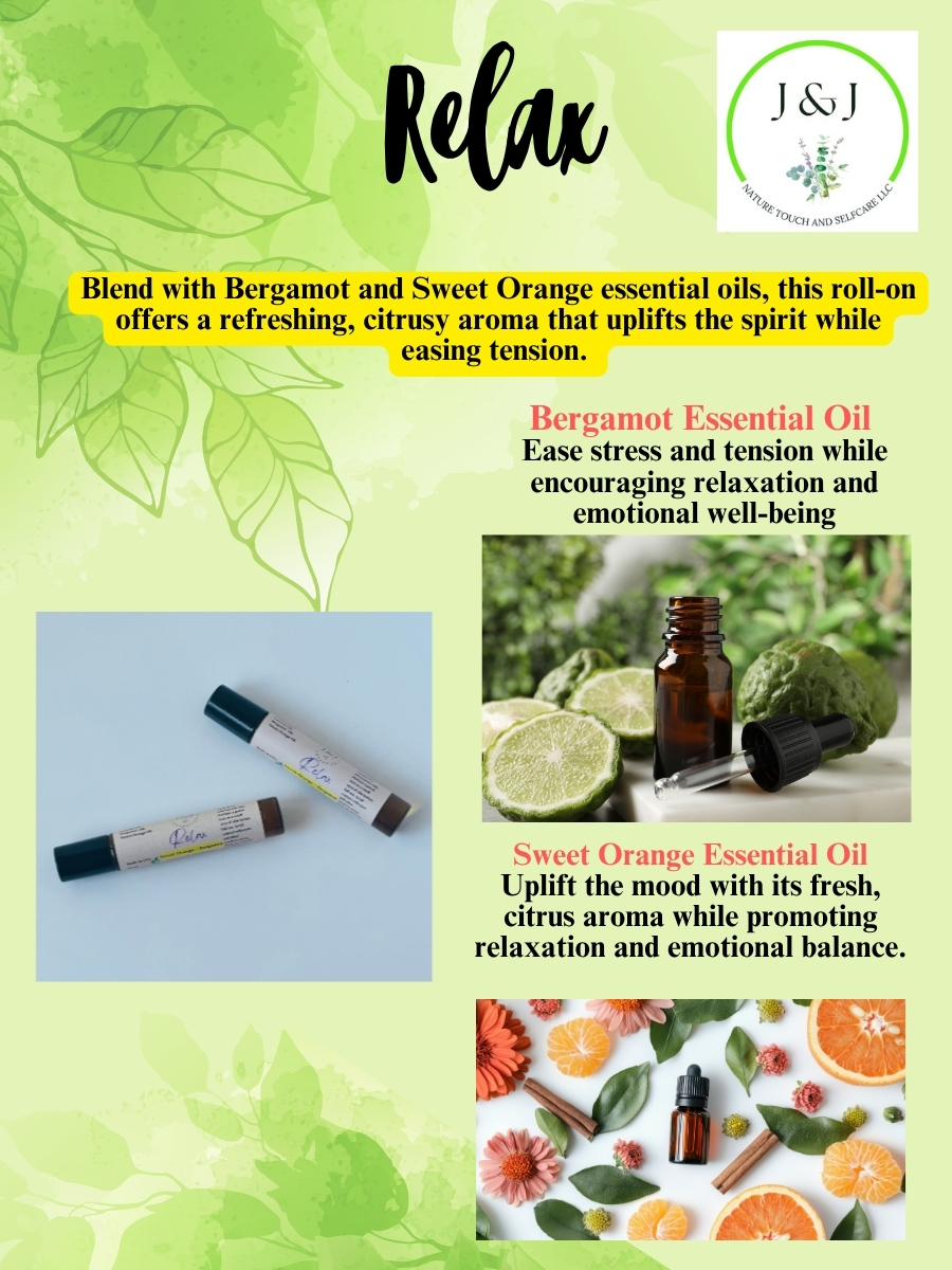 Relax Essential Oils Roll-On (Sweet Orange & Bergamot)
