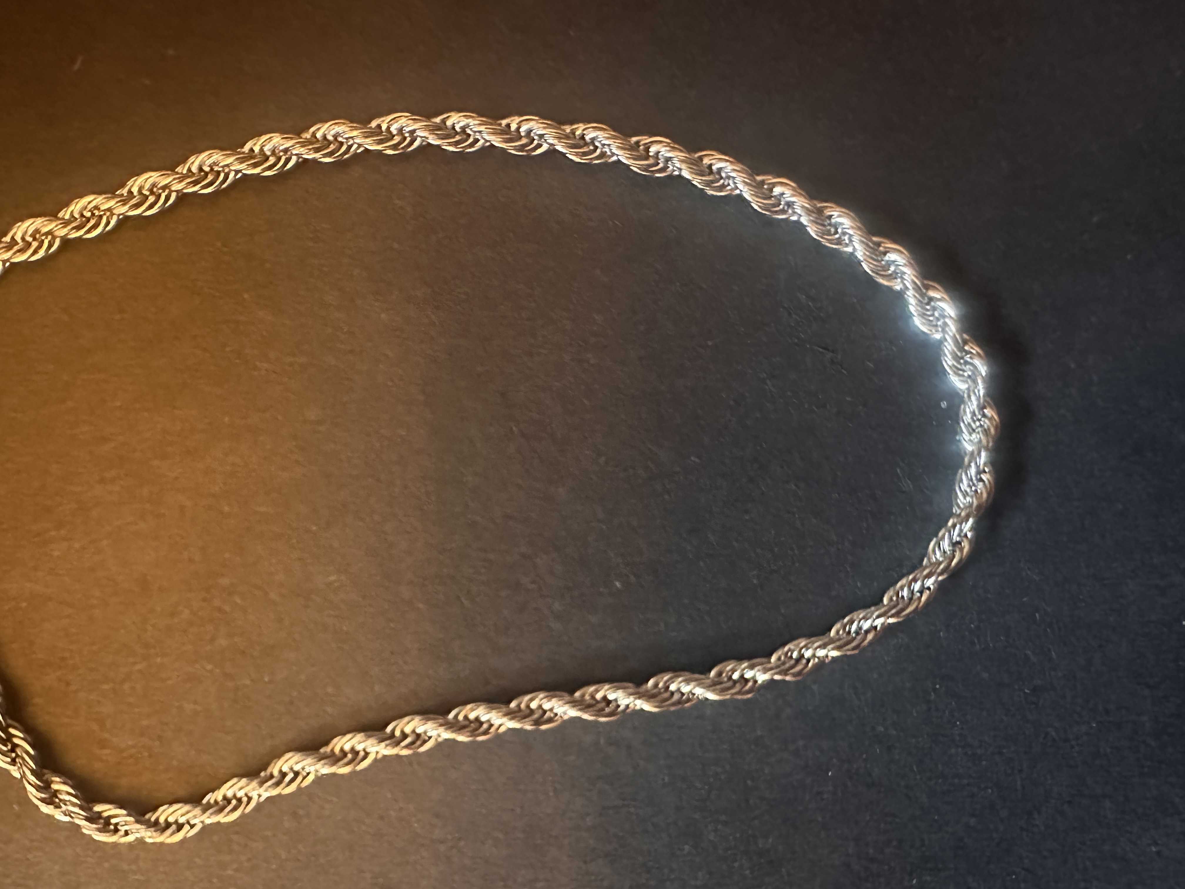 Twisted Rope Stainless Steel Necklace