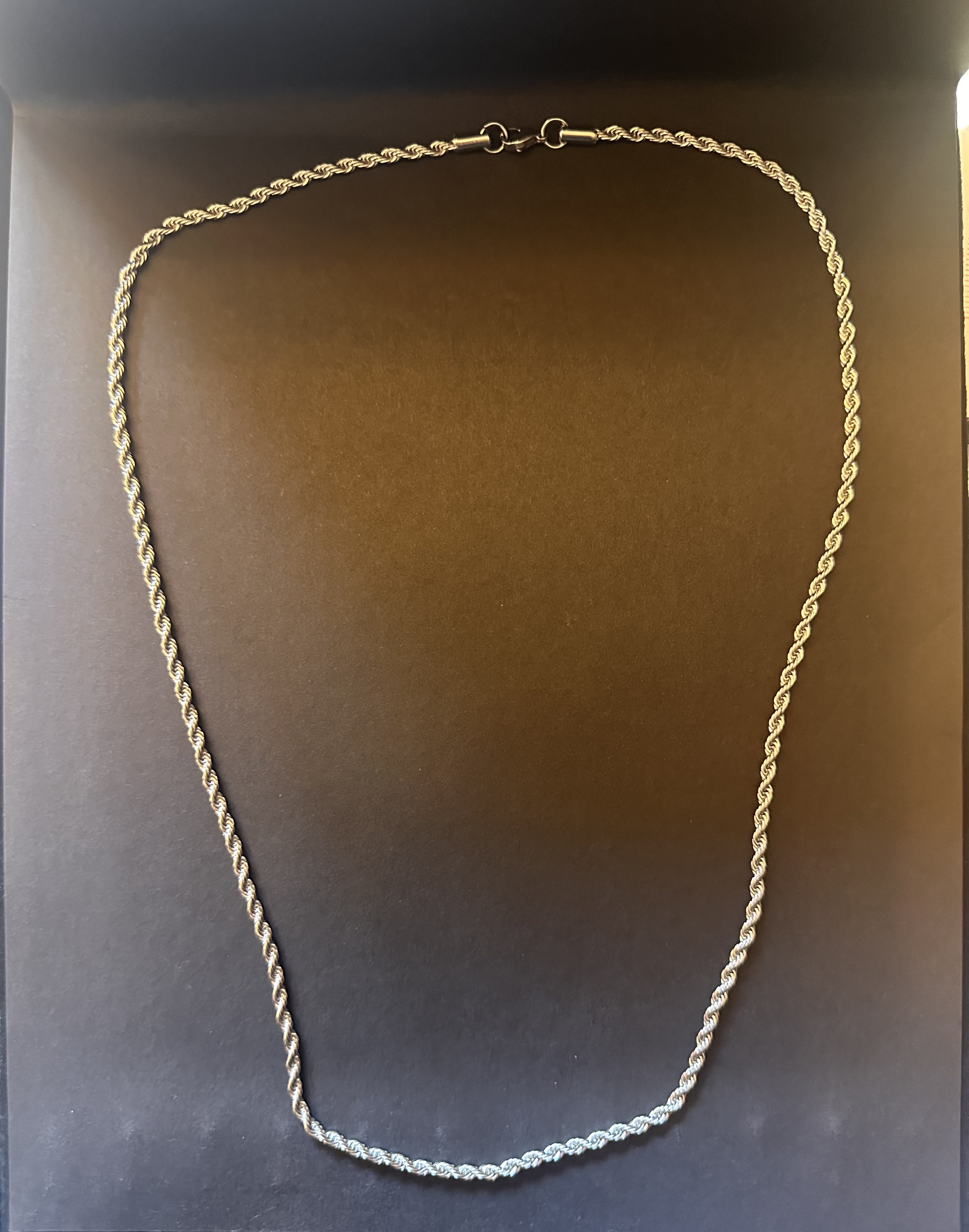 Twisted Rope Stainless Steel Necklace