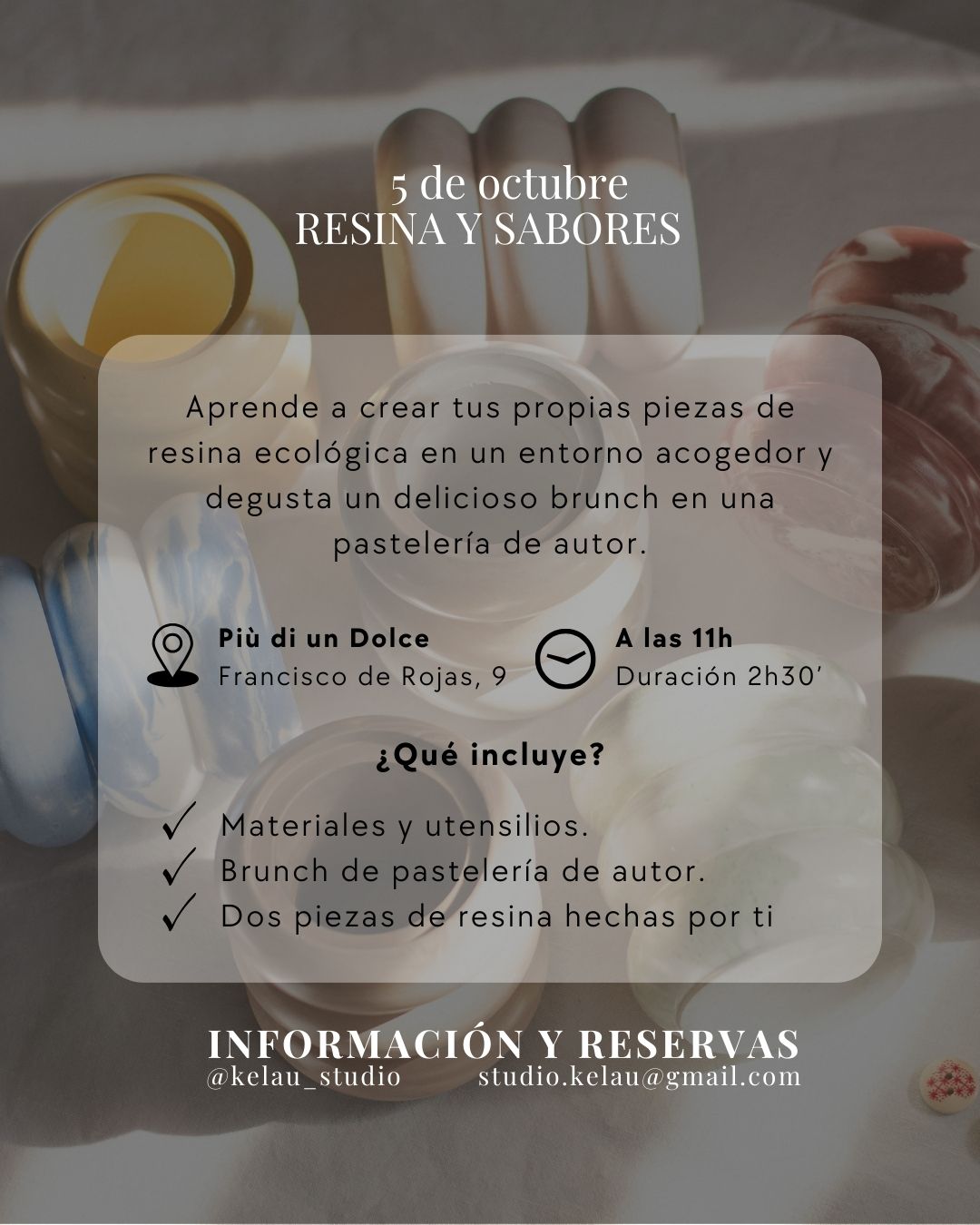 Taller Resina y Sabores