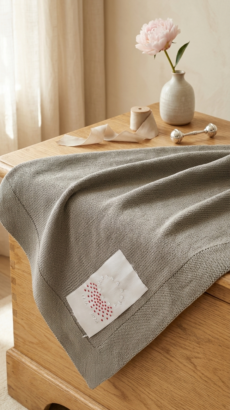 Heirloom cotton baby blankets  Red