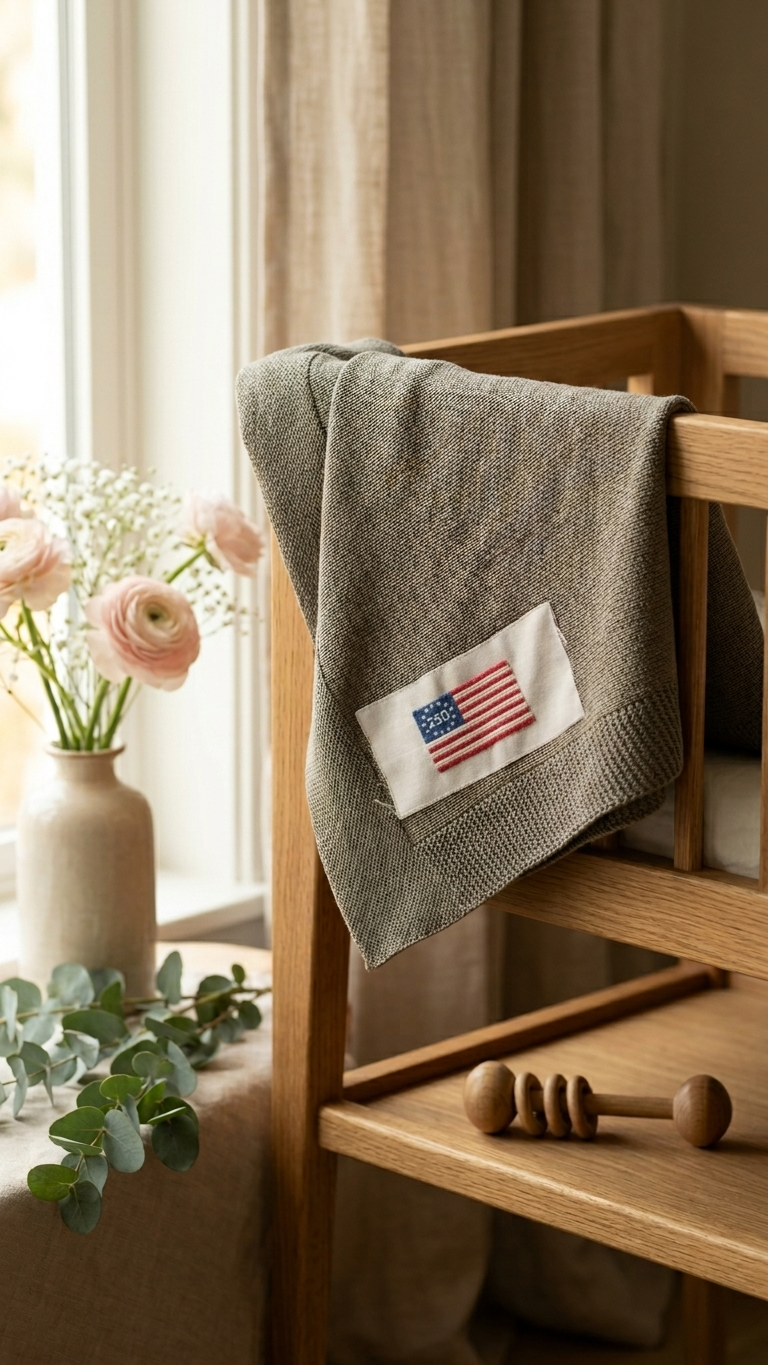 Heirloom cotton baby blankets  Red