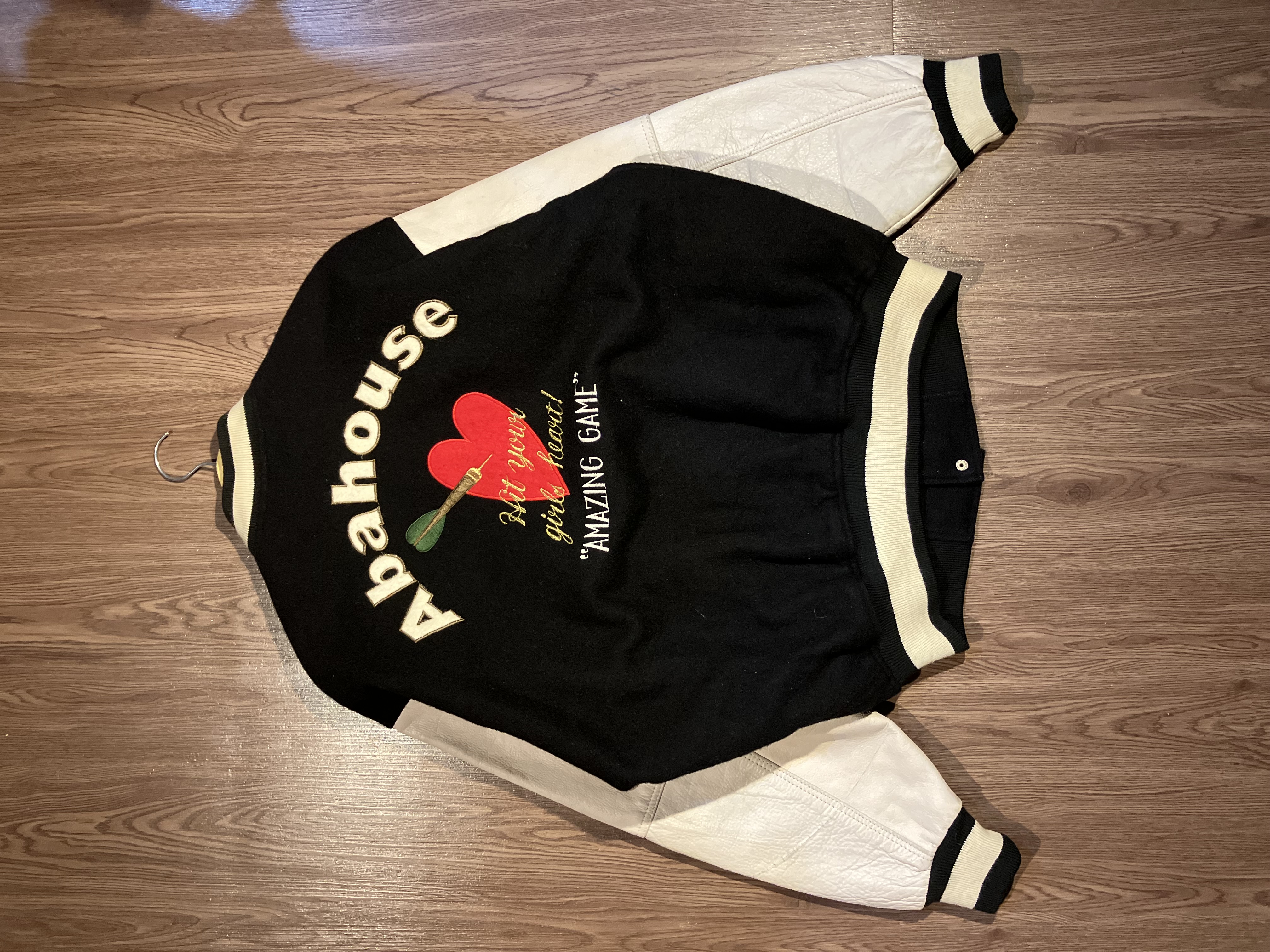 Abahouse Mix WoolLeather Varsity Jacket
