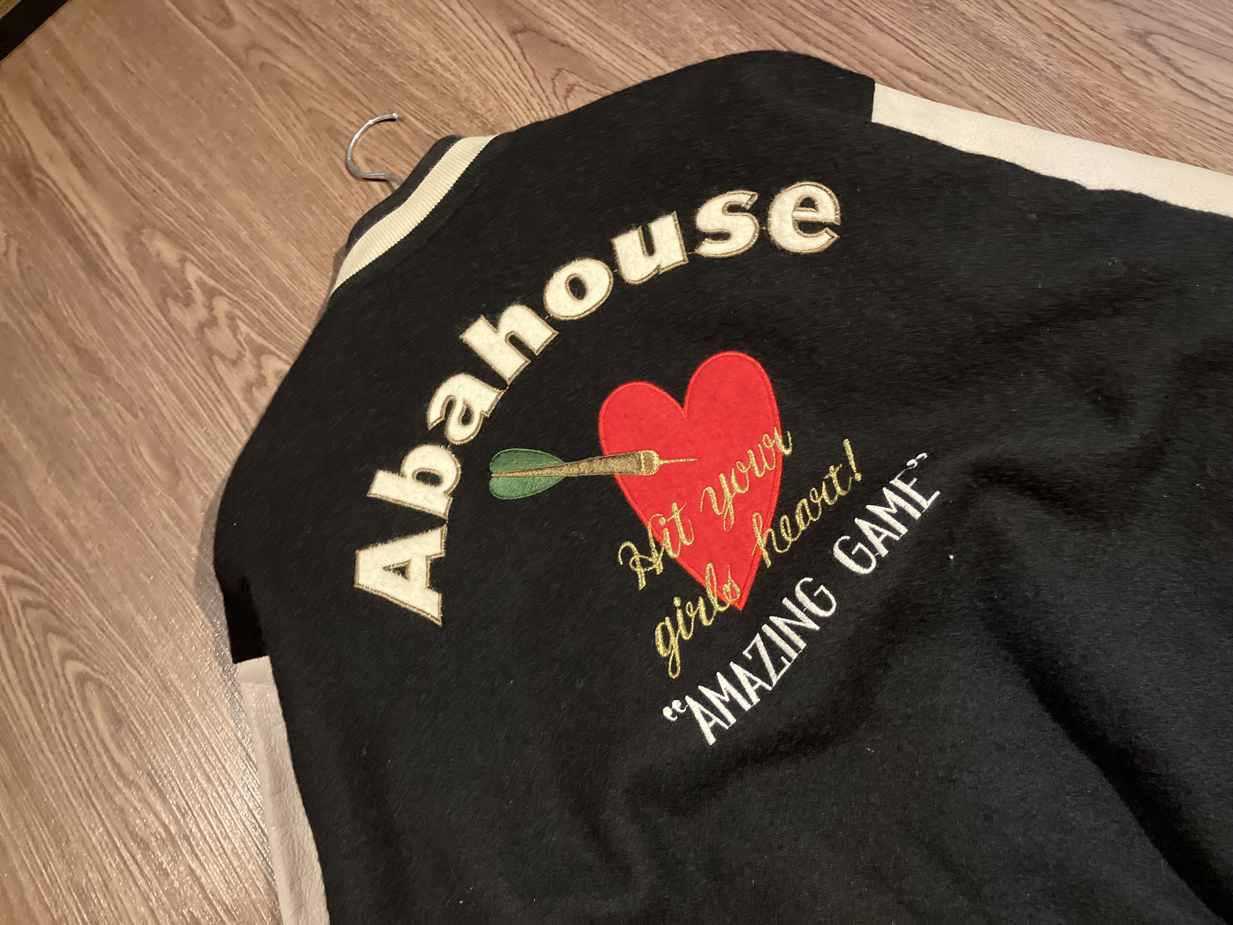 Abahouse Mix WoolLeather Varsity Jacket