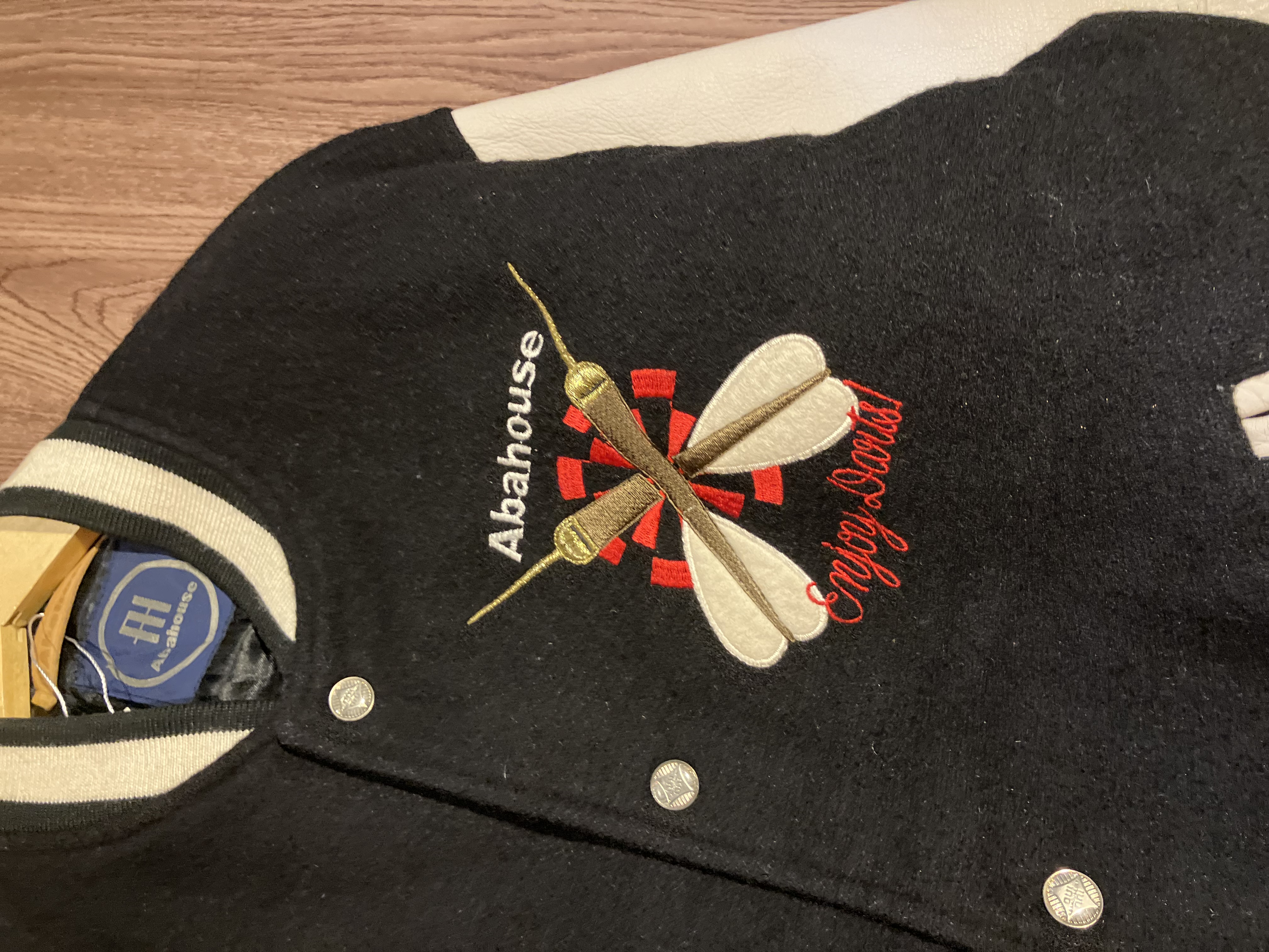 Abahouse Mix WoolLeather Varsity Jacket