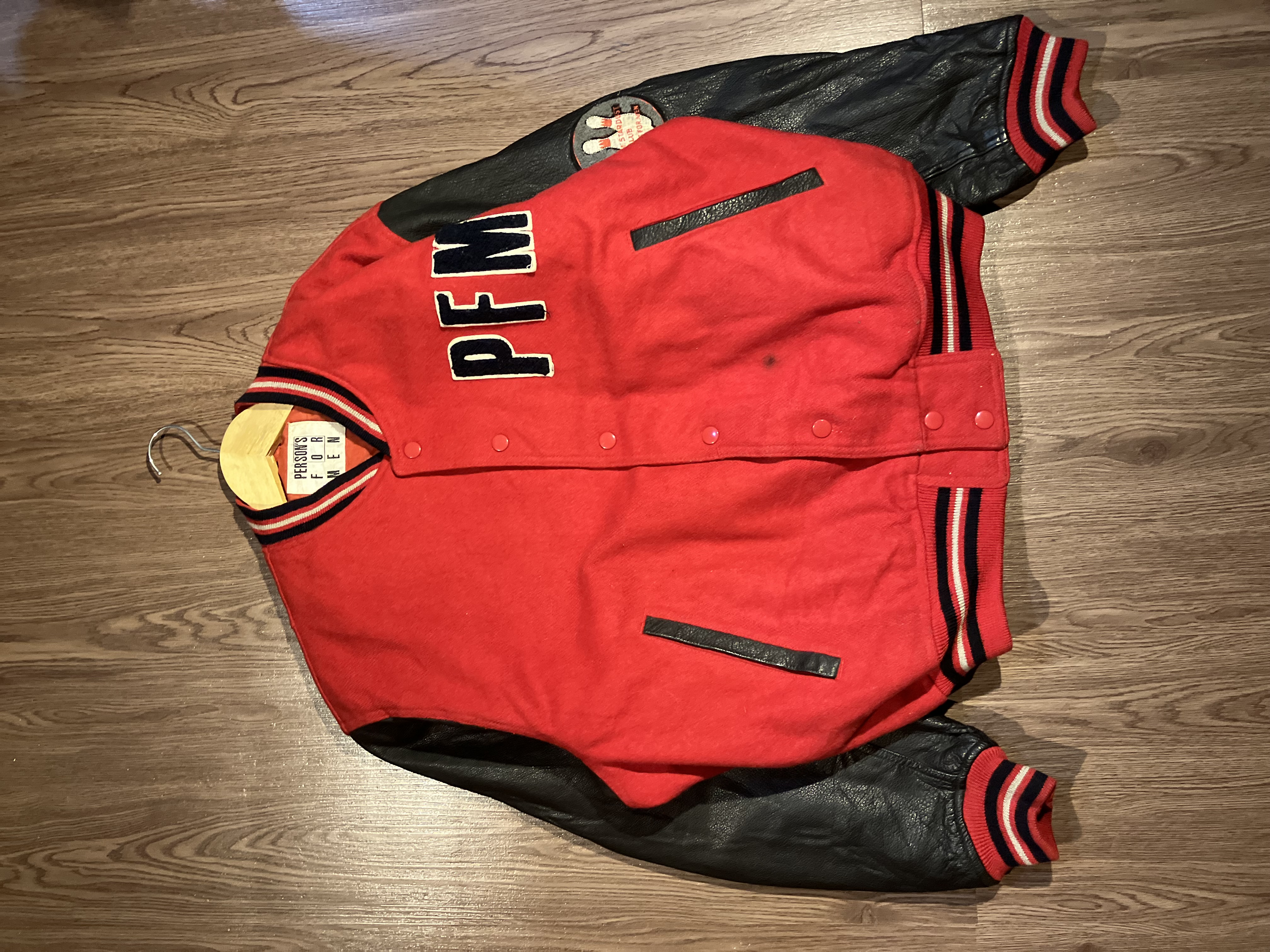 PPFM Mix Wool Leather Varsity Jacket