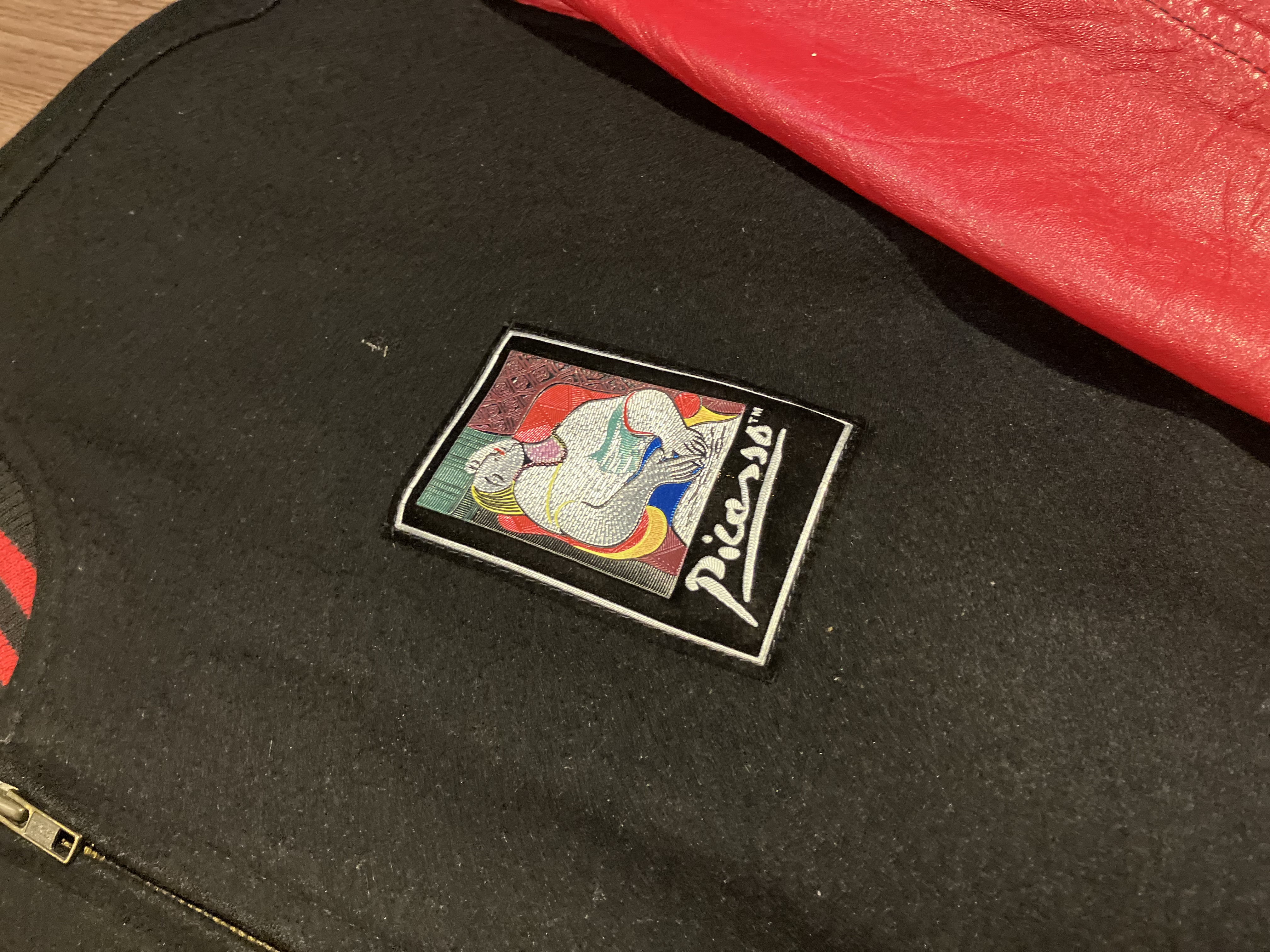 Picaso Mix Wool Leather Varsity Jacket