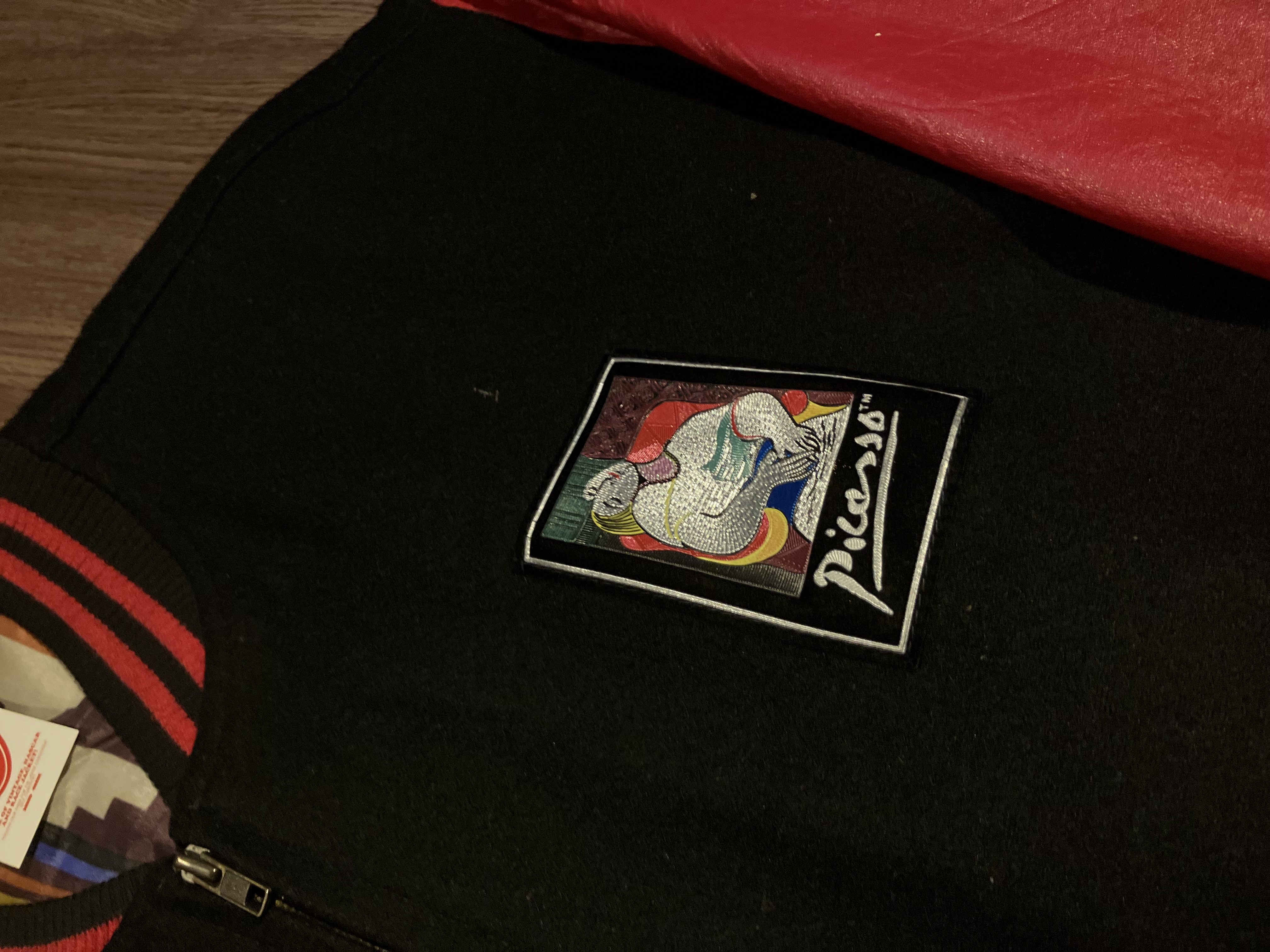 Picaso Mix Wool Leather Varsity Jacket