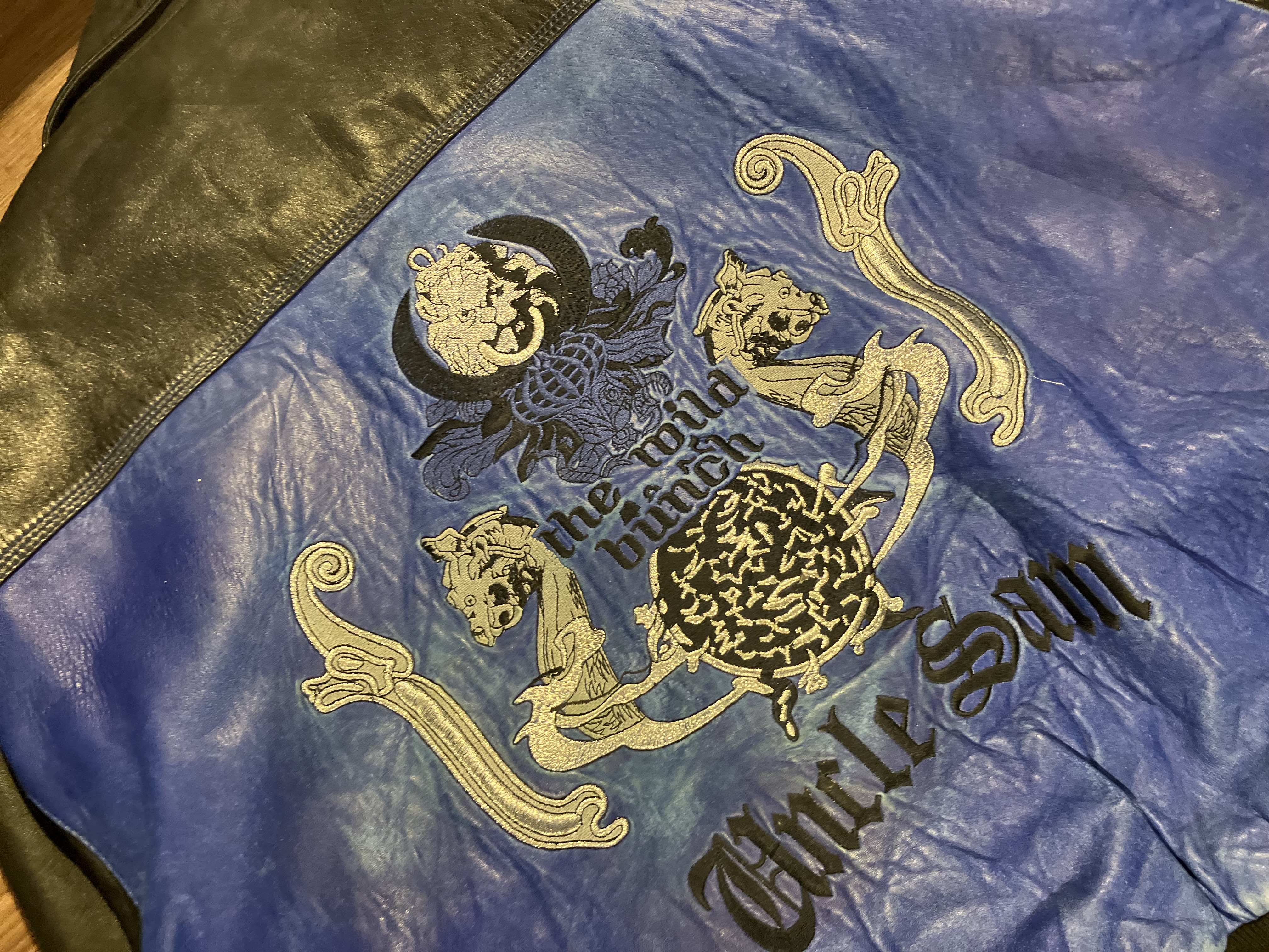 [XL] Uncle Sam The Mild Bunch Big Logo Embroidery Leather Jacket