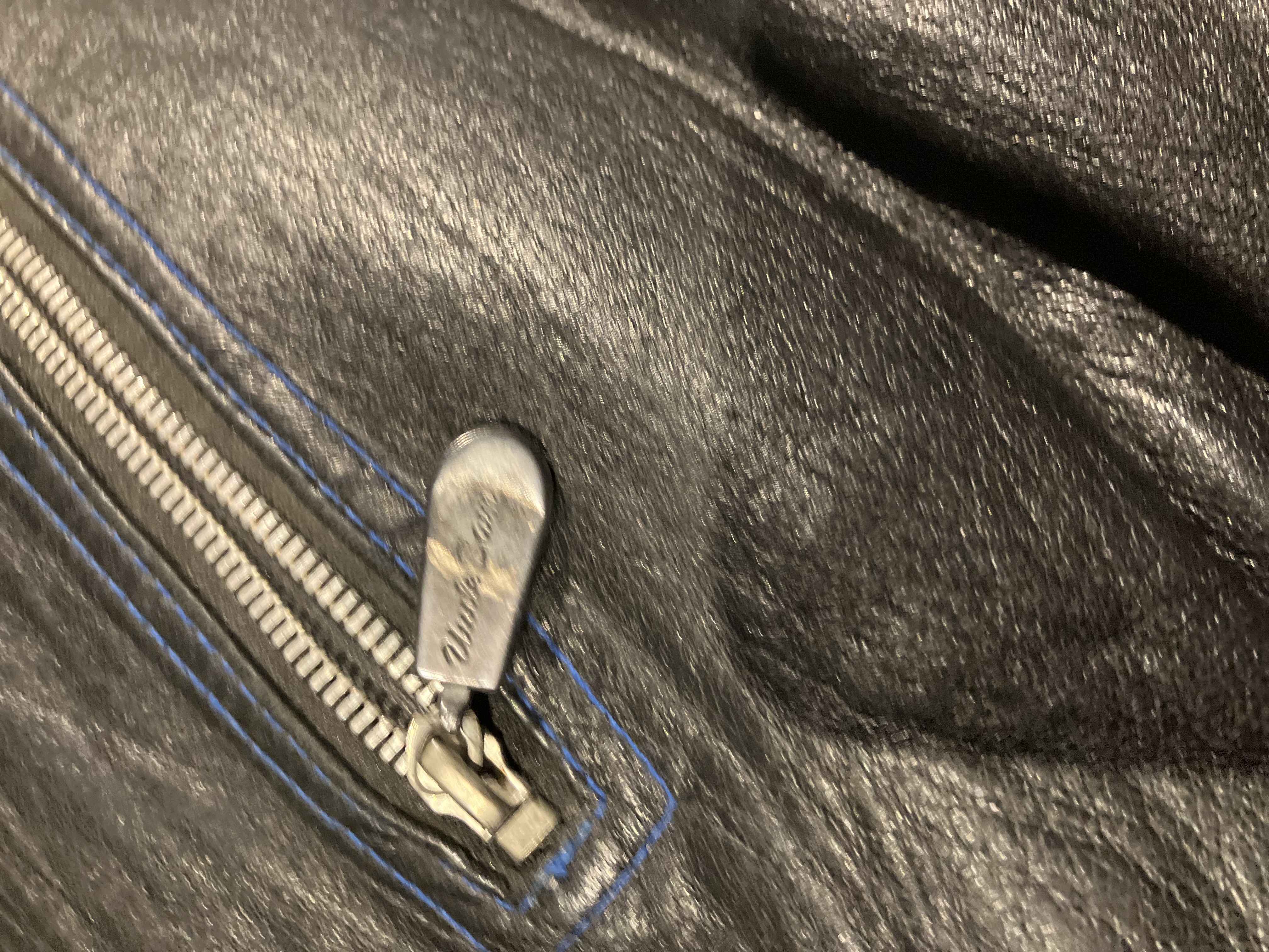 [XL] Uncle Sam The Mild Bunch Big Logo Embroidery Leather Jacket