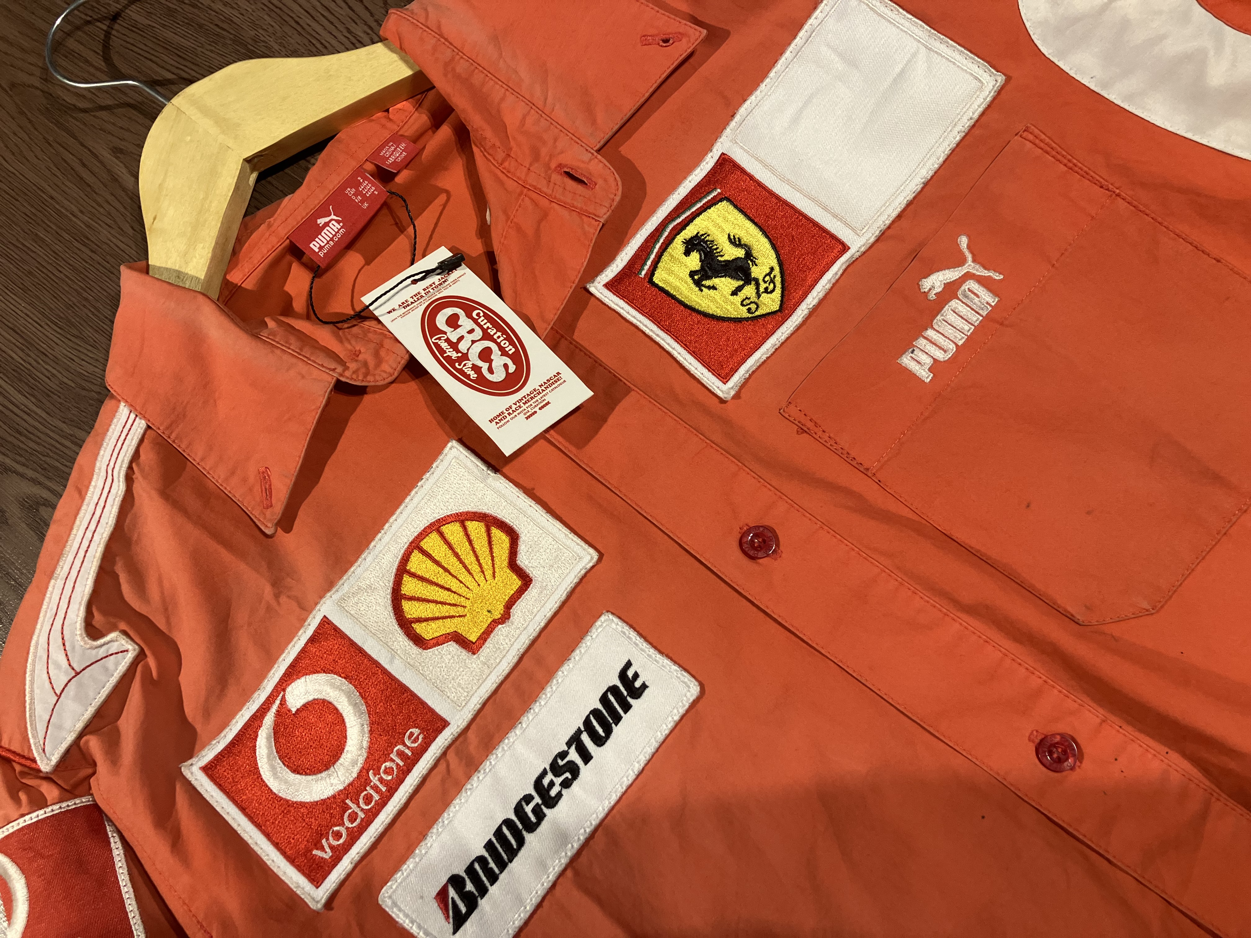 [M] Early 2000 Issue Scuderia Ferrari Team Logo Longsleeve Workshirt
