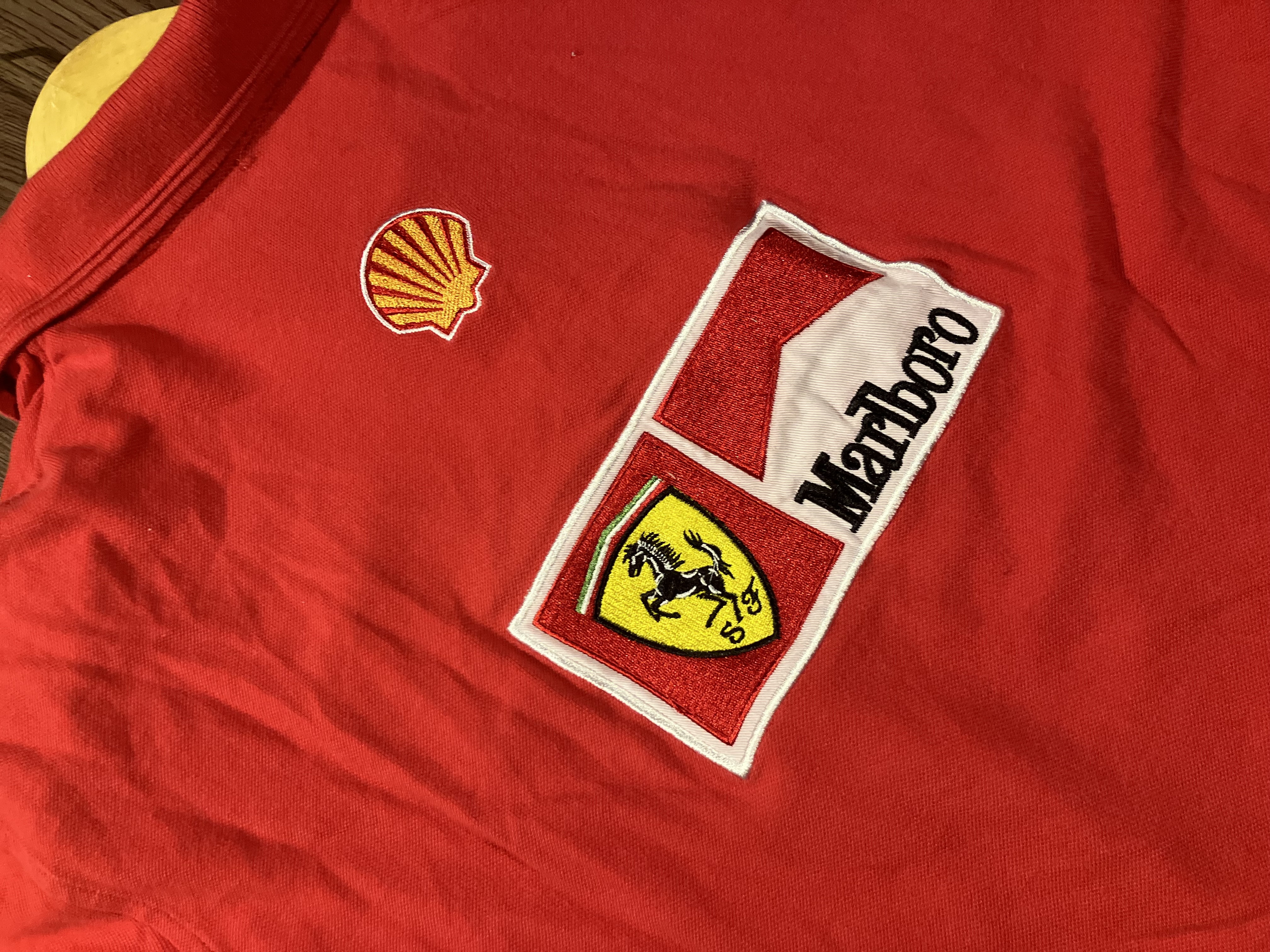 [L] 1996 Marlboro Scuderia Ferrari Team Logo Polo Shirt