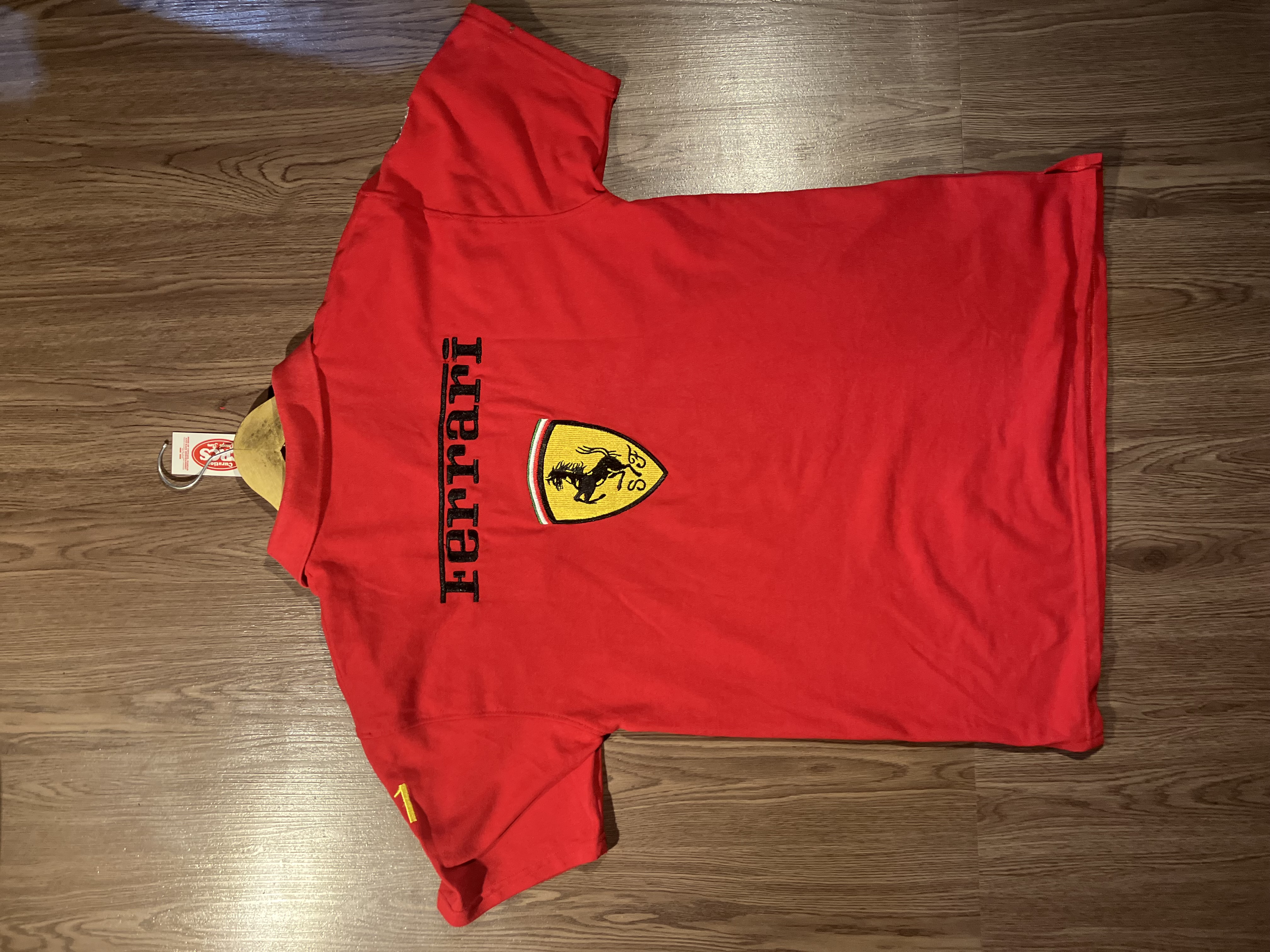 [L] Scuderia Ferrari Team Big Logo Polo Shirt