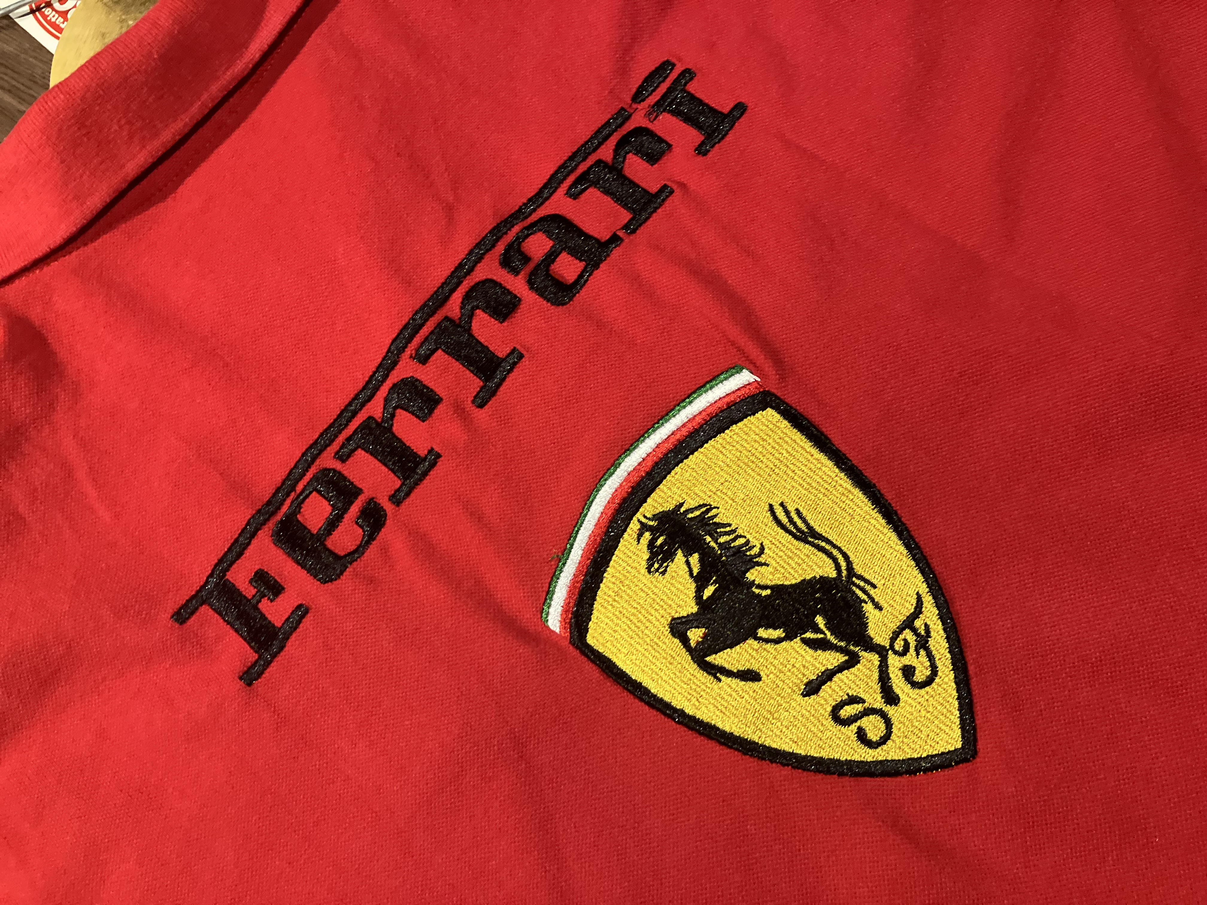 [L] Scuderia Ferrari Team Big Logo Polo Shirt