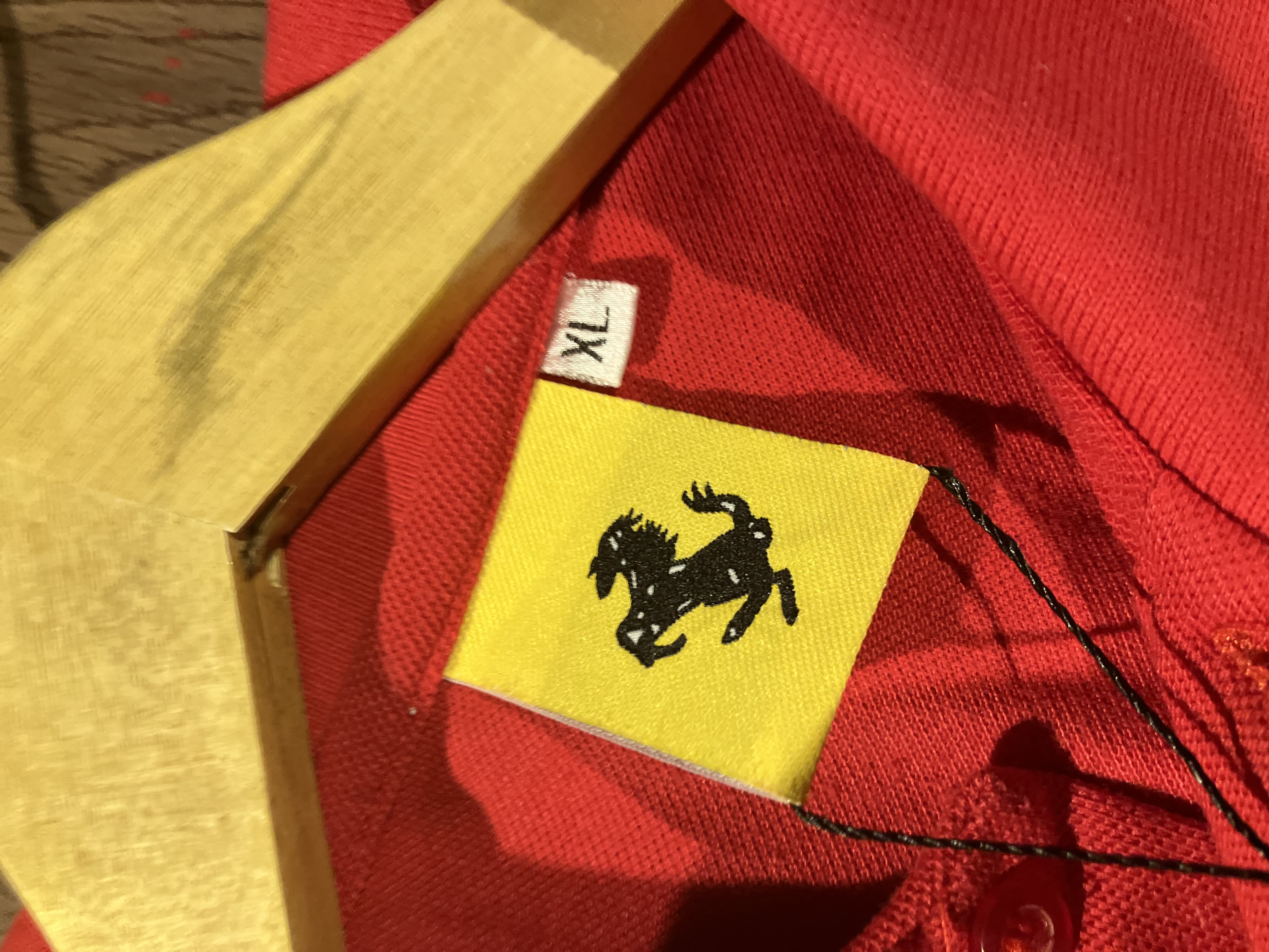 [L] Scuderia Ferrari Team Big Logo Polo Shirt
