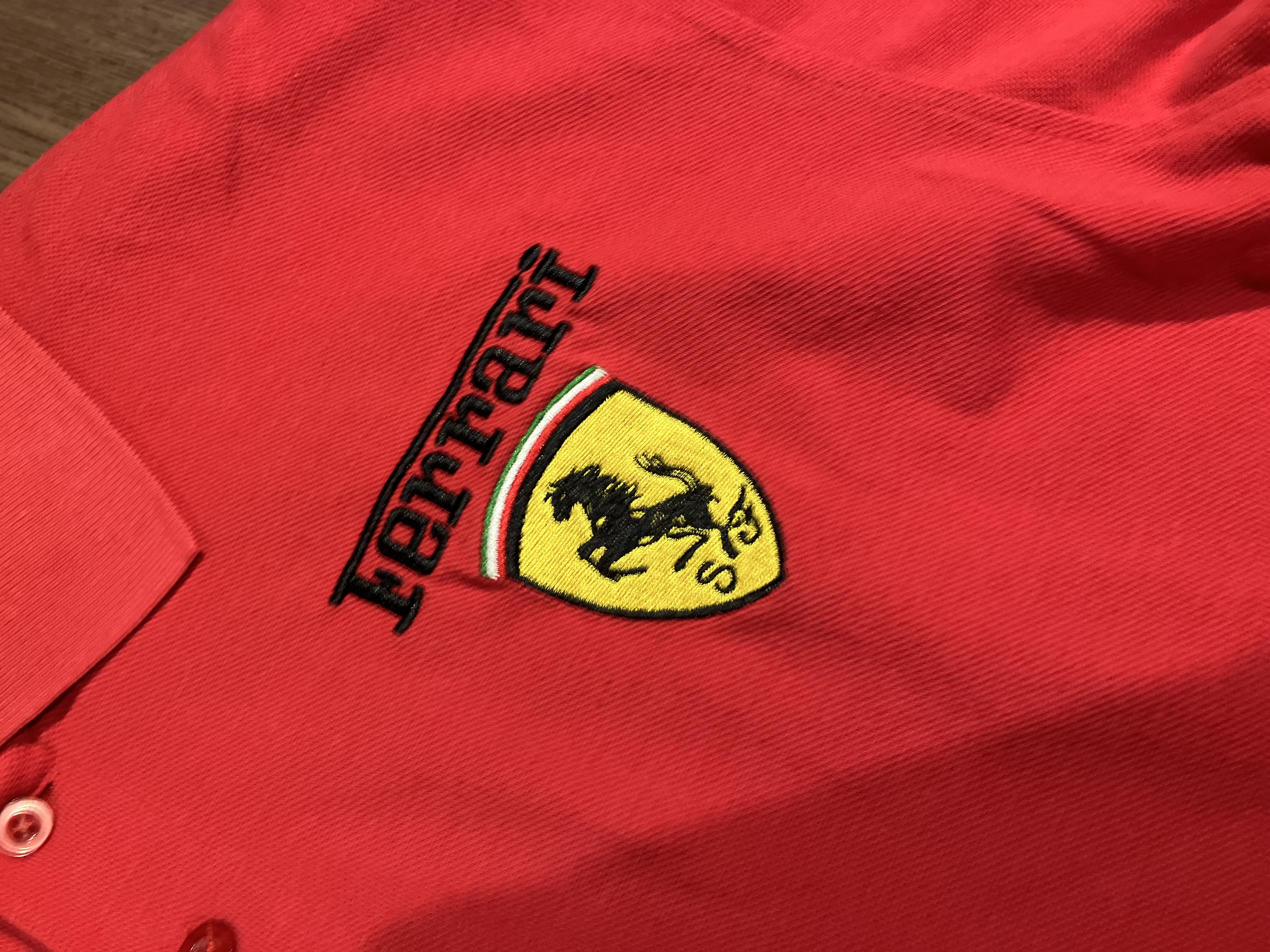 [L] Scuderia Ferrari Team Big Logo Polo Shirt