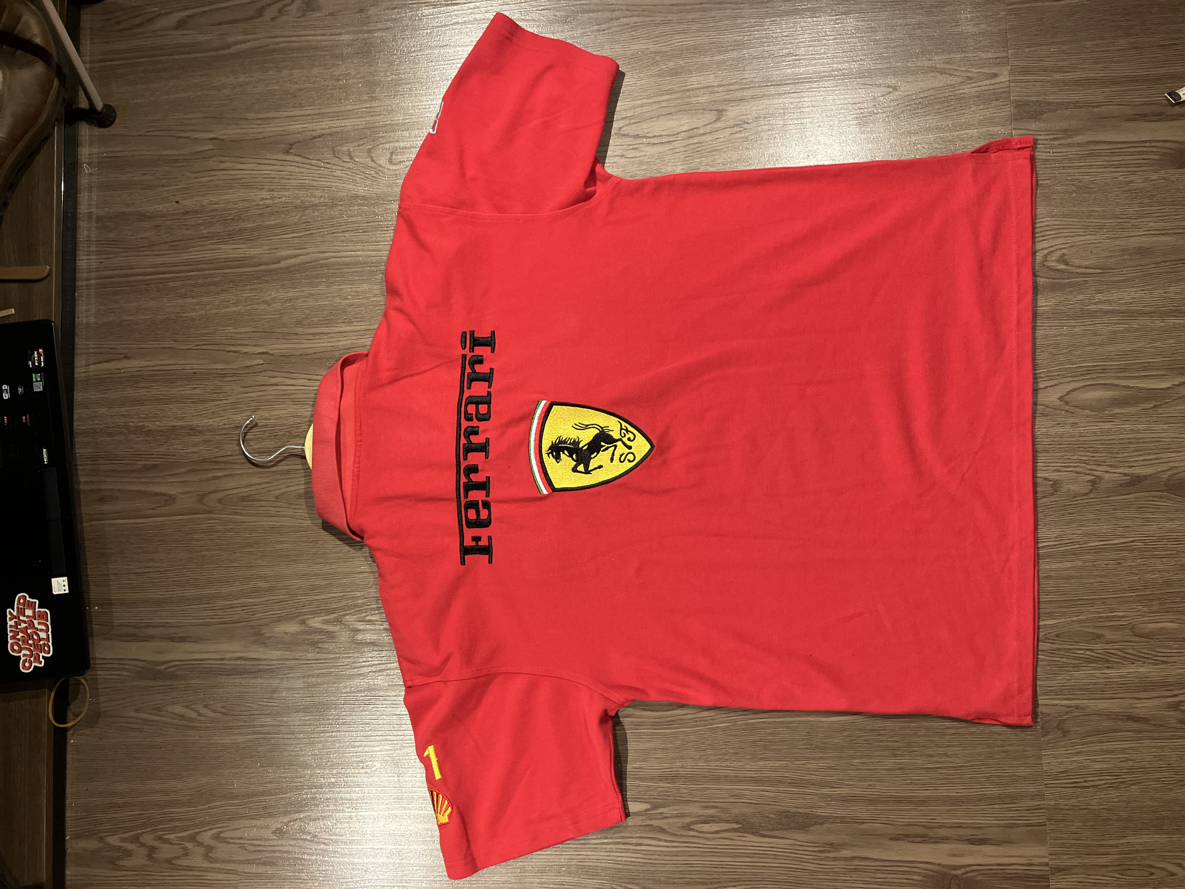 [L] Scuderia Ferrari Team Big Logo Polo Shirt