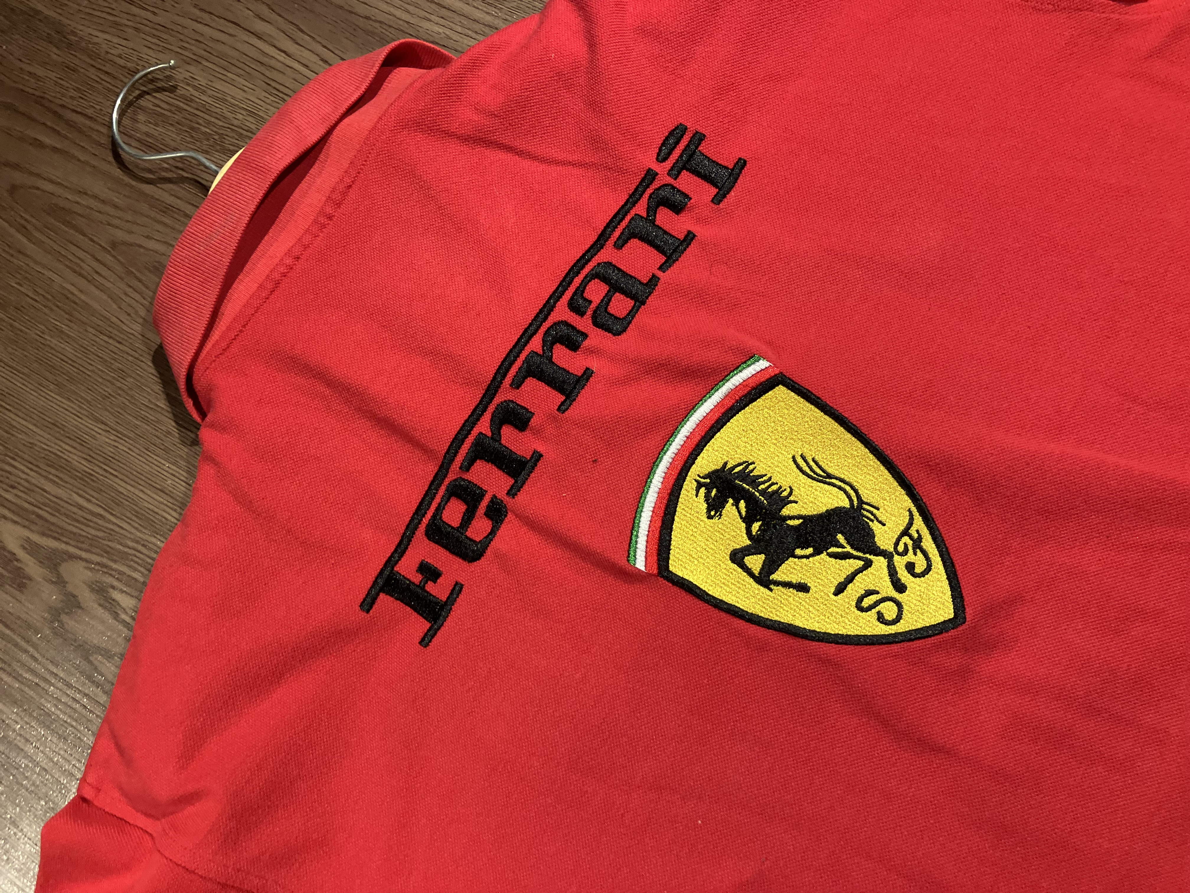 [L] Scuderia Ferrari Team Big Logo Polo Shirt