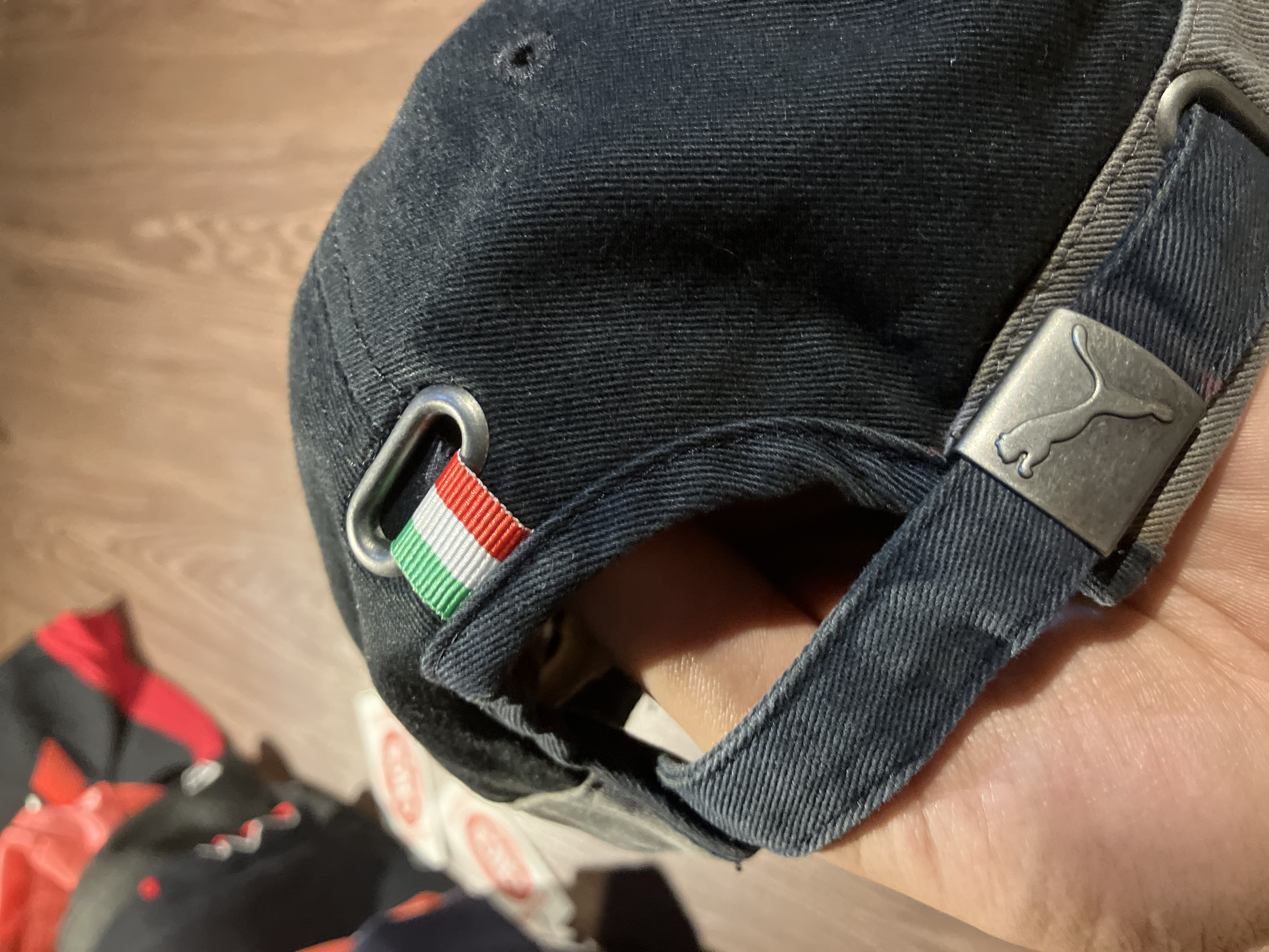 [OSFA] Puma Ferrari Embossed Leather Logo Cap