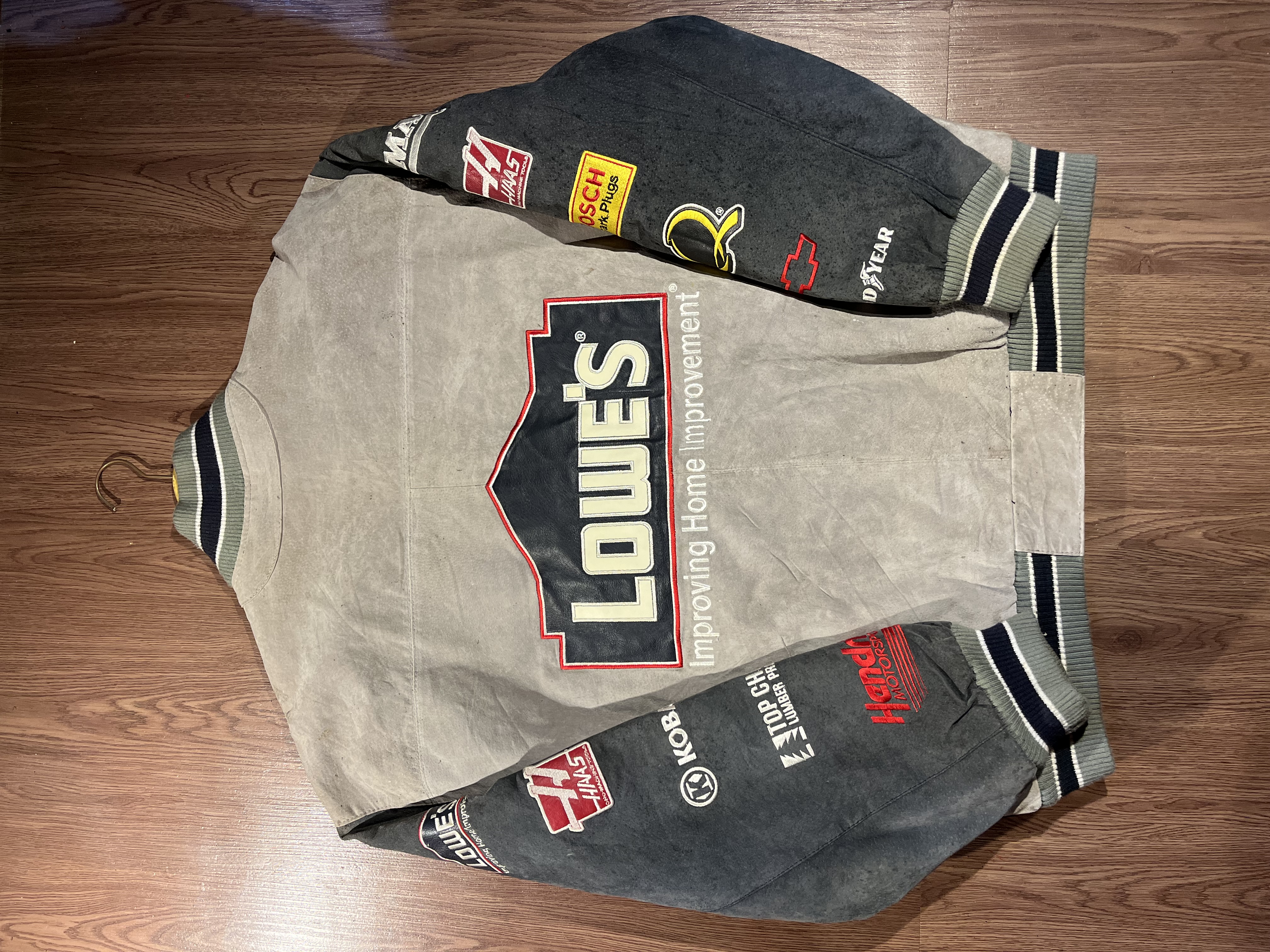 [XXL] LOWES FOR PROS 48 Jimmie Johnson Nextel Cup Champion Nascar Leather Jacket by Chase Authentic
