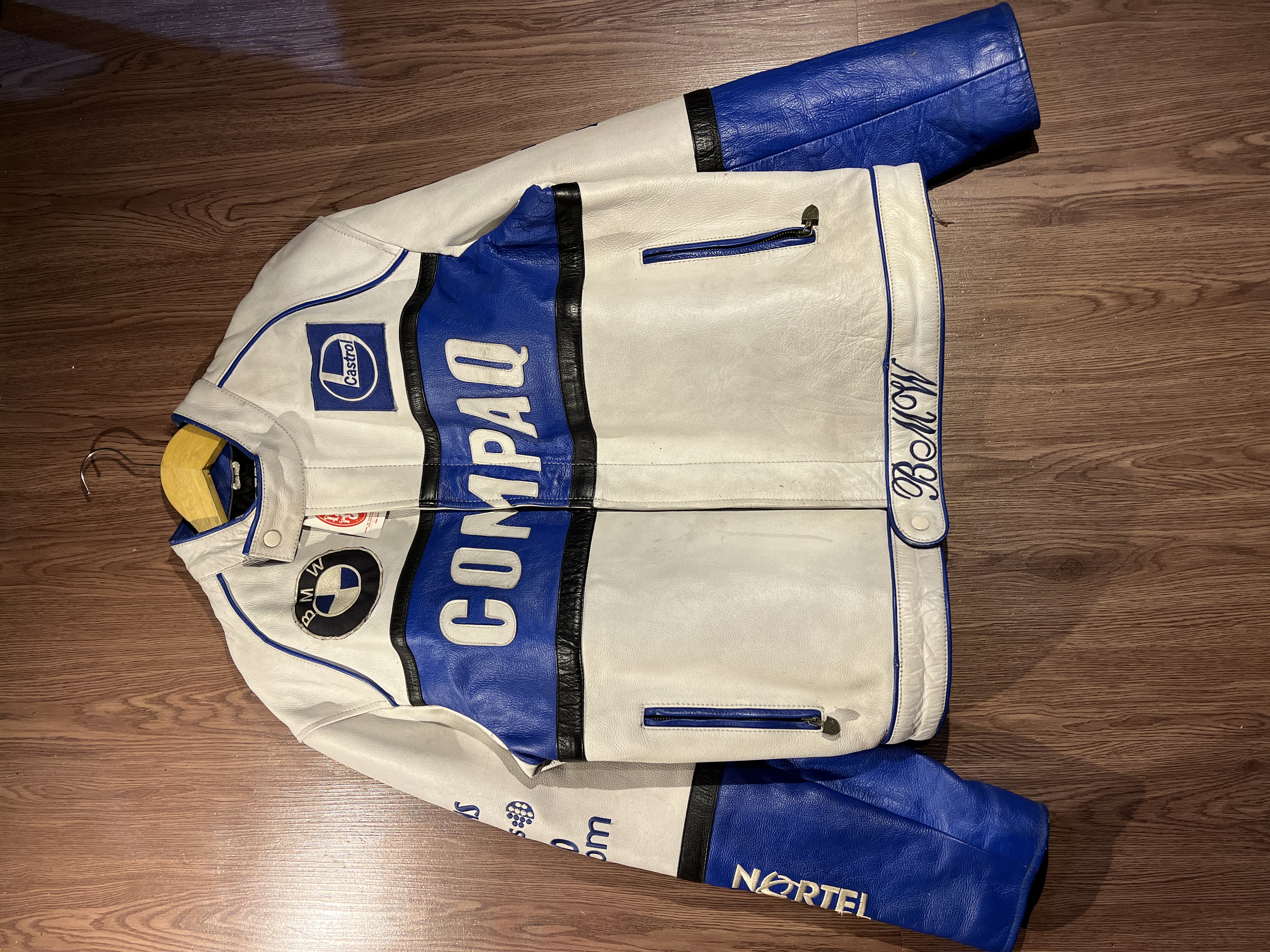 [XL] Bmw Compaq Genuine Leather Race Jacket
