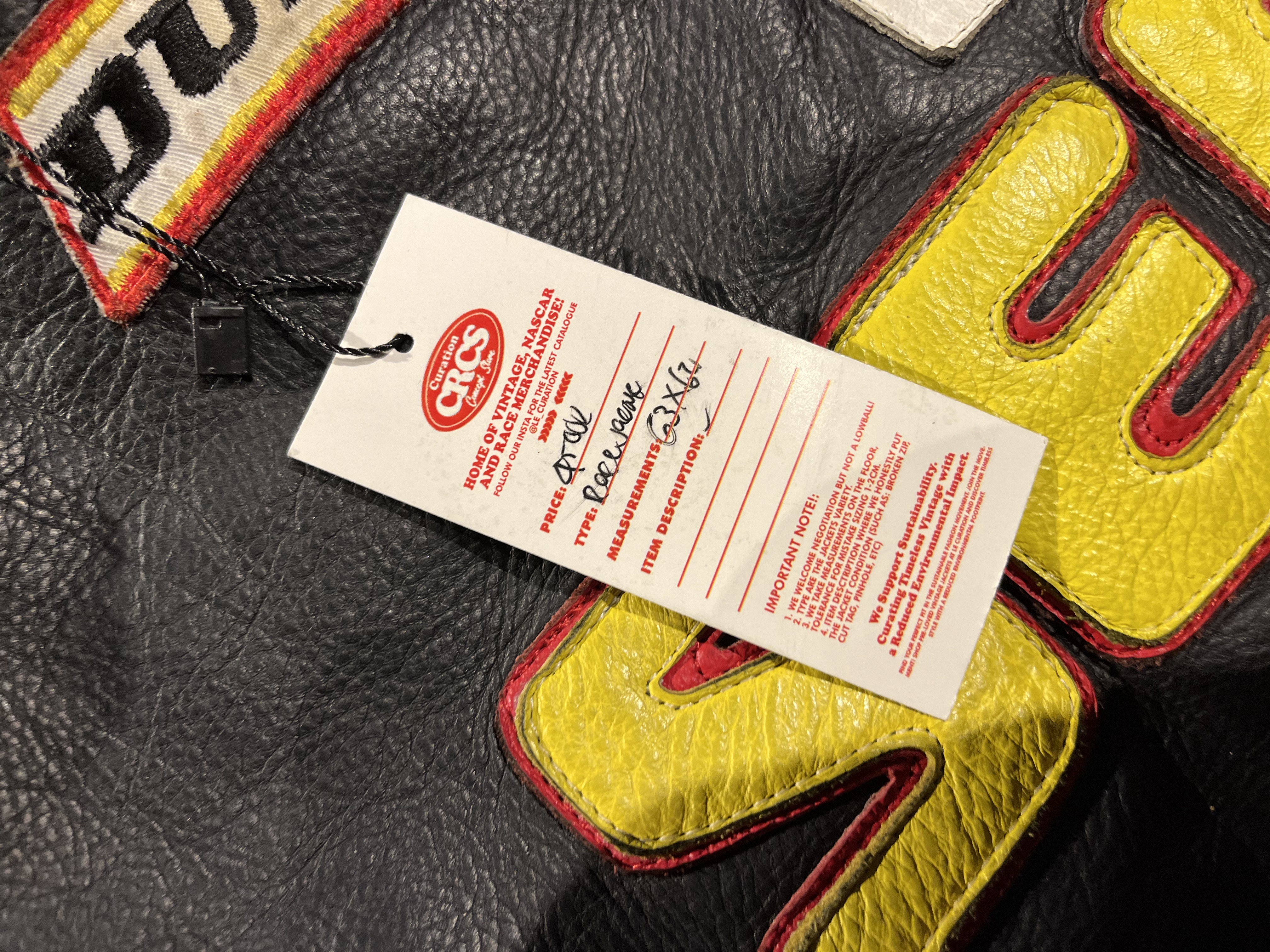 [XL] Vintage Segura 70 500cc Genuine Leather Racing Jacket w/ attachable protector