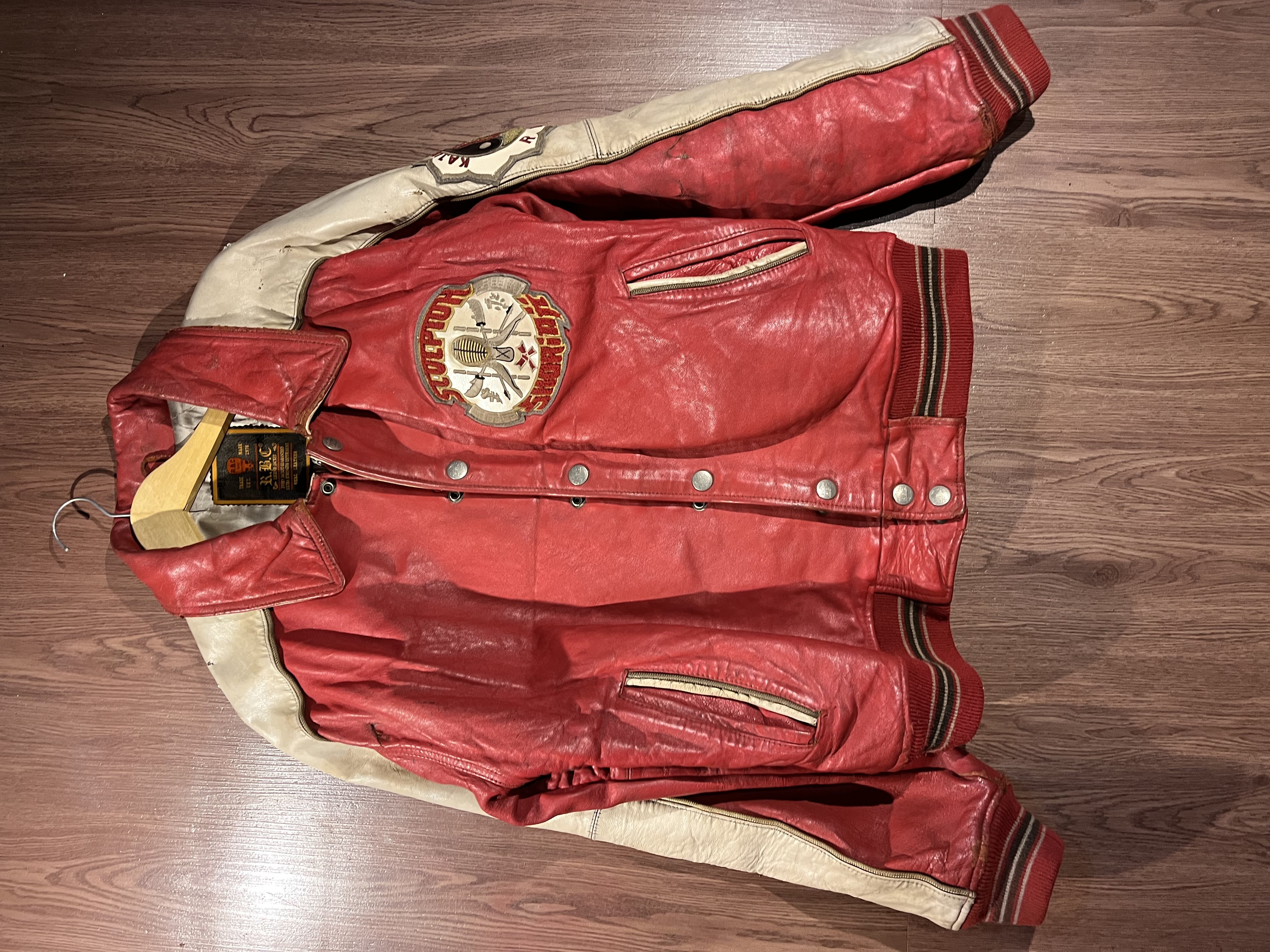 [L] Vintage R.B.C Legend Scorpion Dojo Leather Jacket