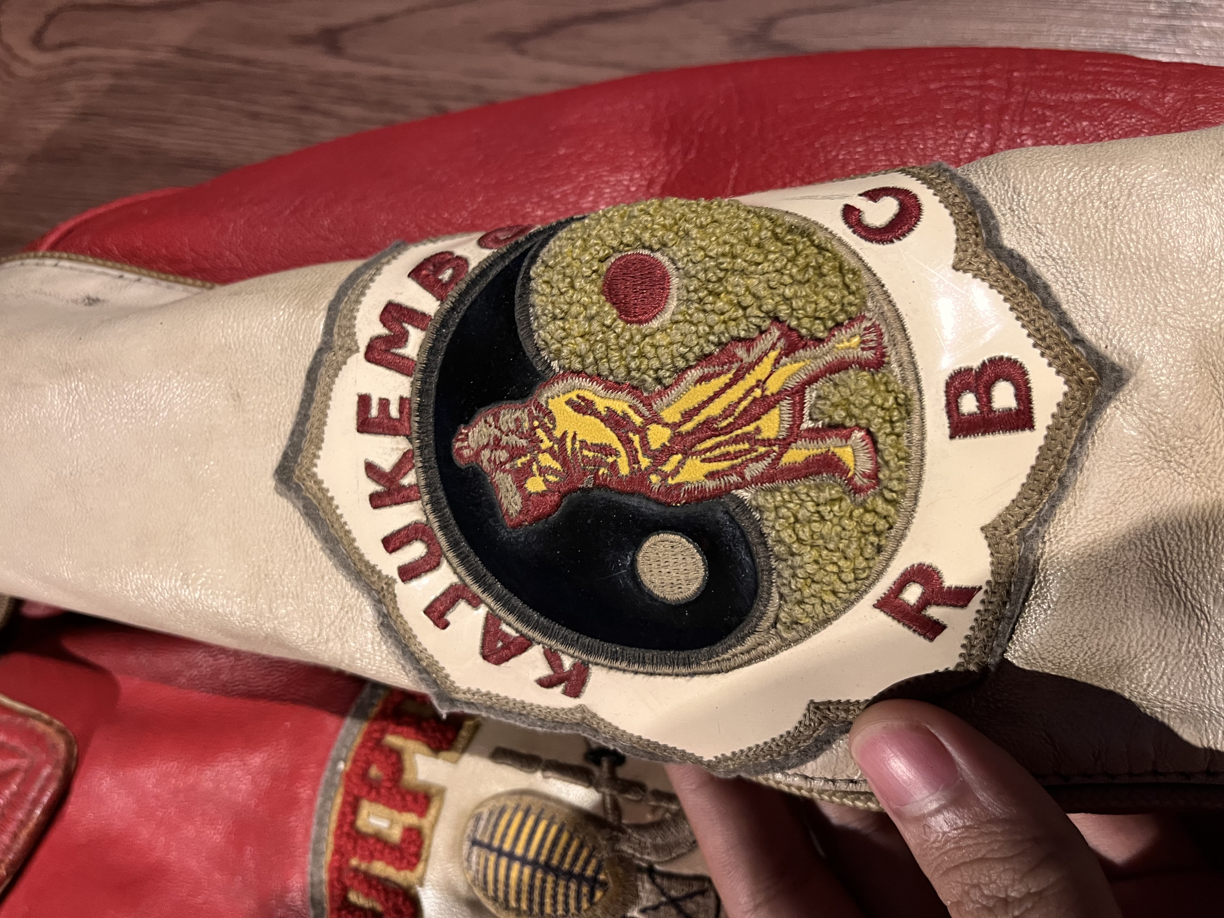 [L] Vintage R.B.C Legend Scorpion Dojo Leather Jacket