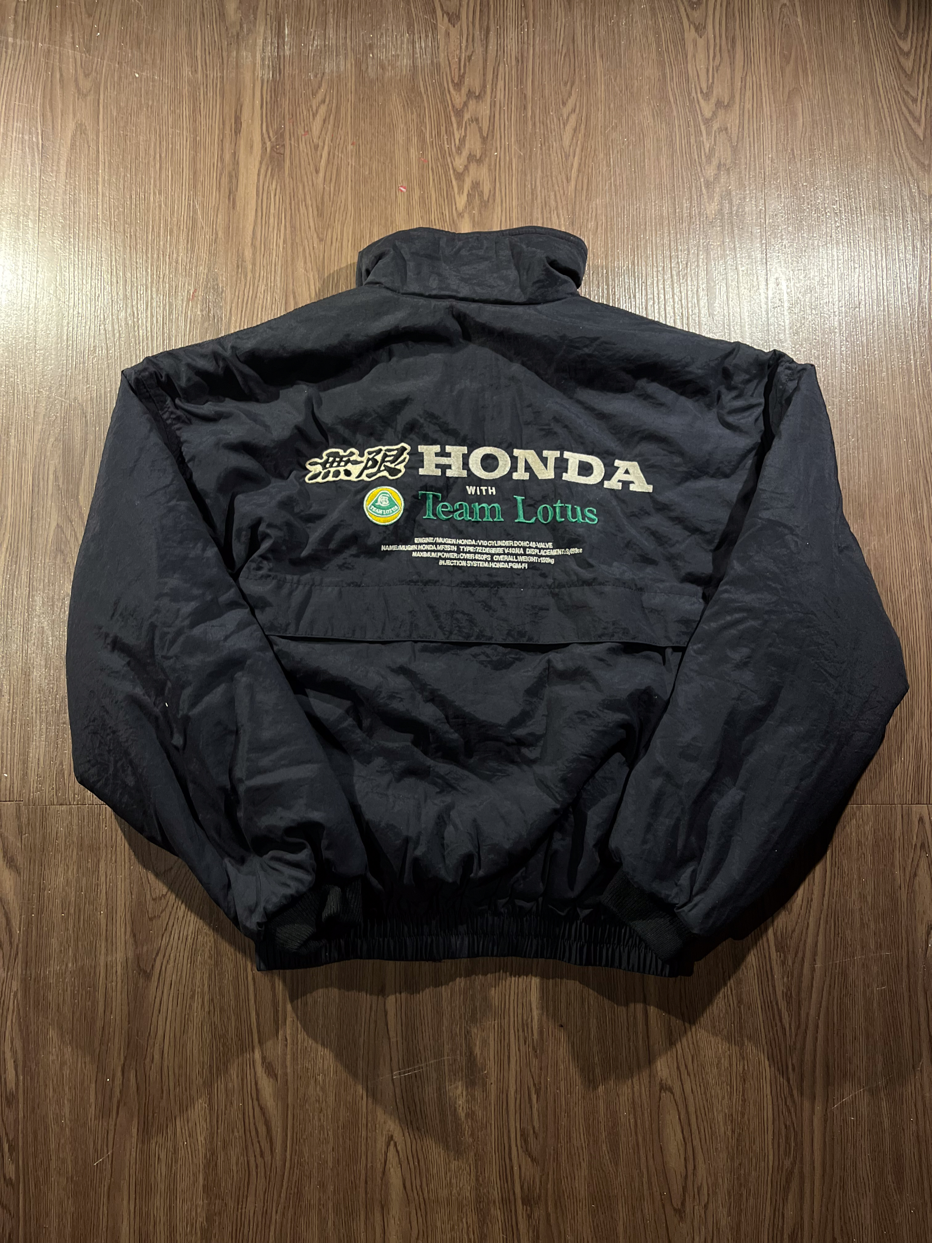 [L] 1992 Lotus Team F1 Powered by Honda Mugen Engine Jacket ✨