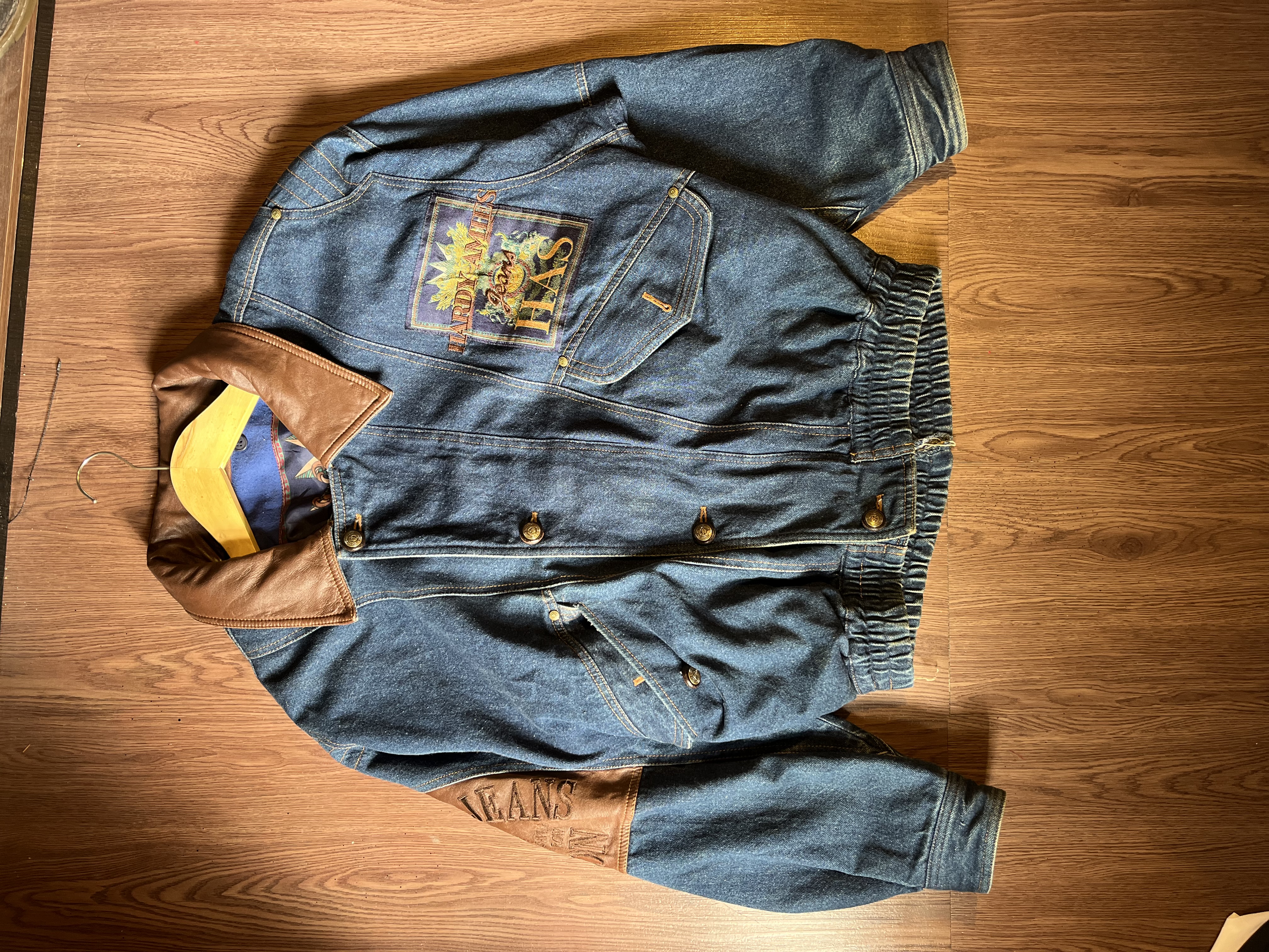 [XL] Hardy Amies London Denim Bomber Jacket✨