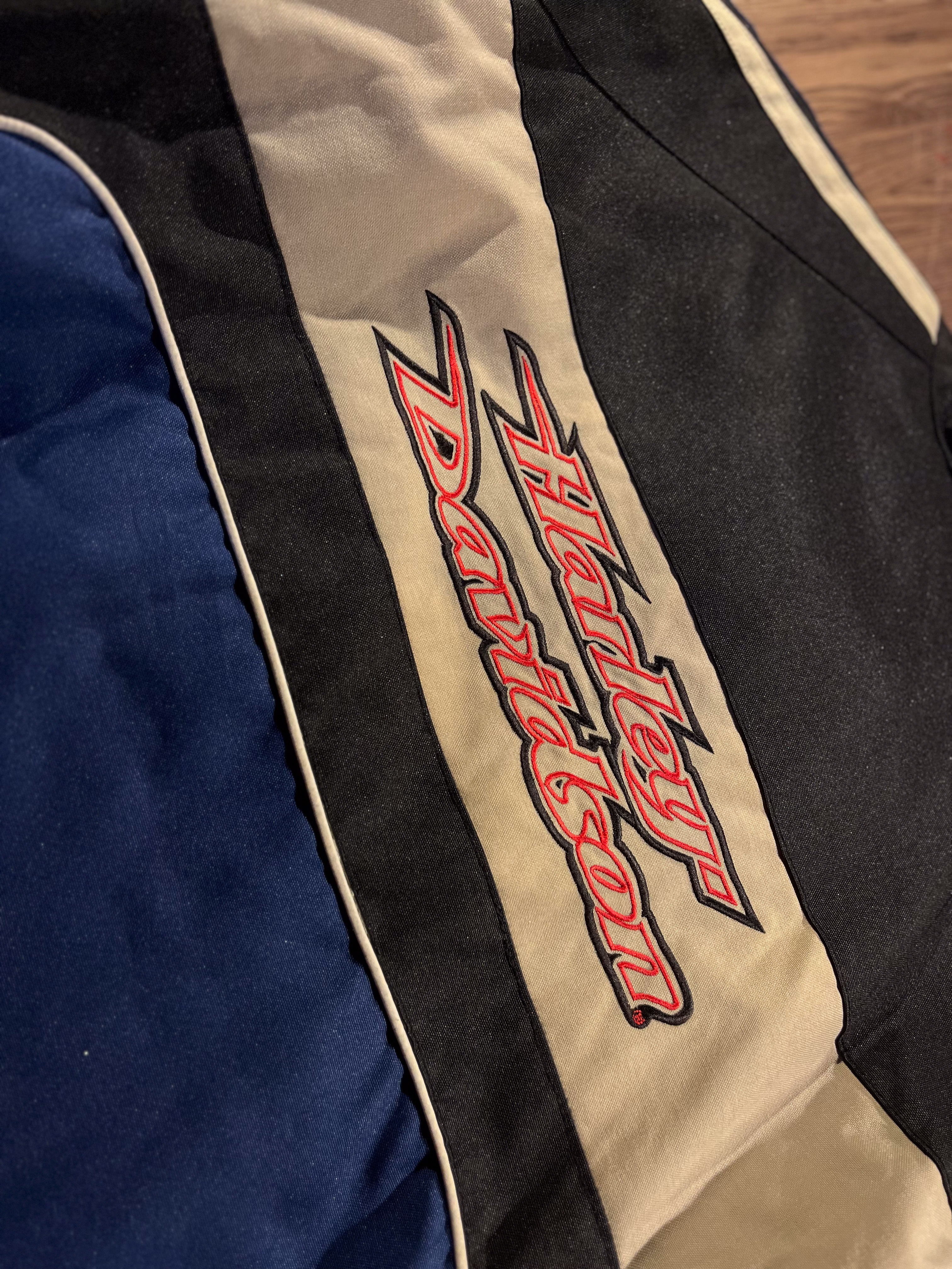[L]  MOTO Harley Davidson Biker Embroidered Jacket ✨