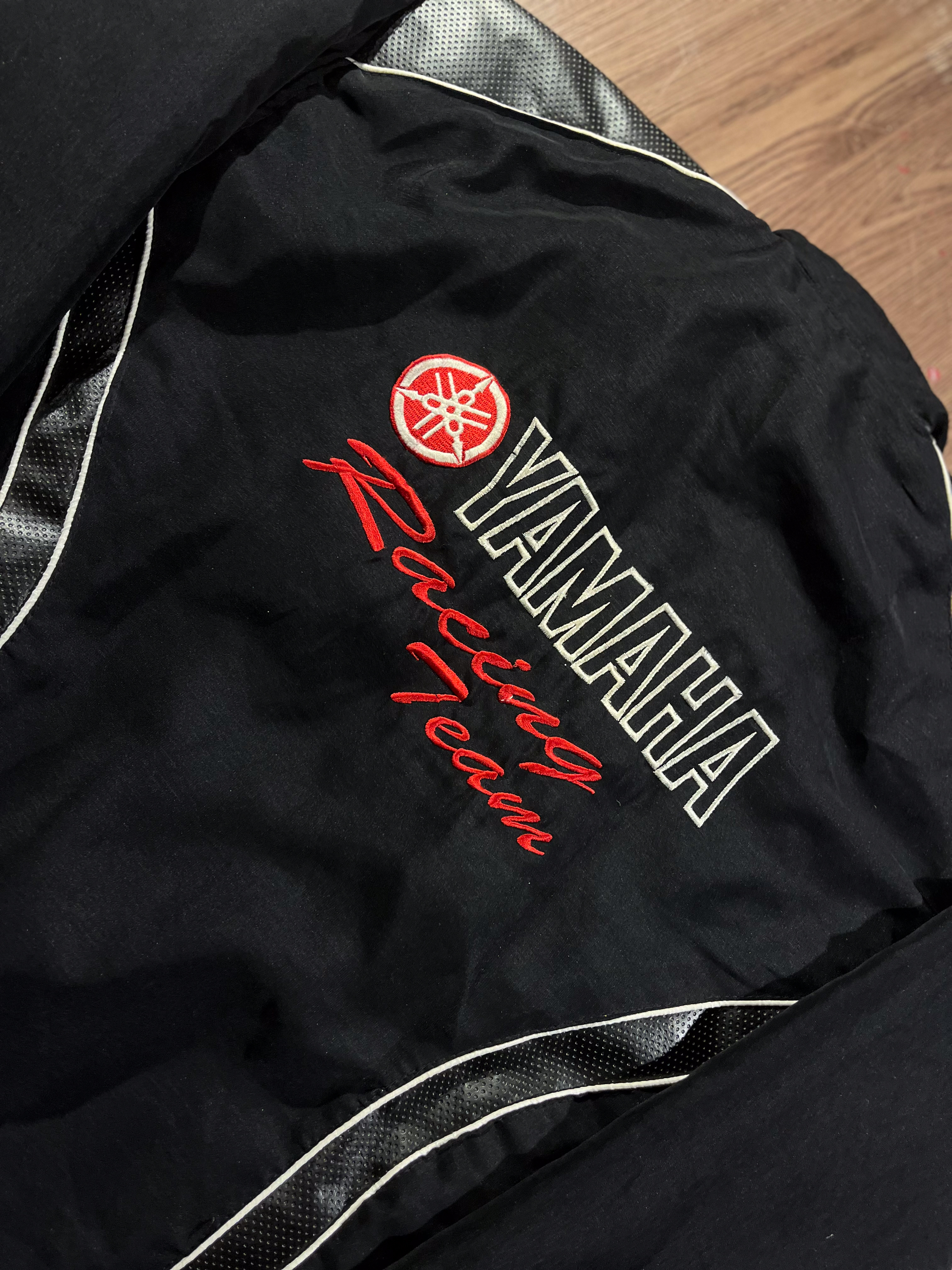 [M] MOTO Yamaha Leather mix Jacket ✨