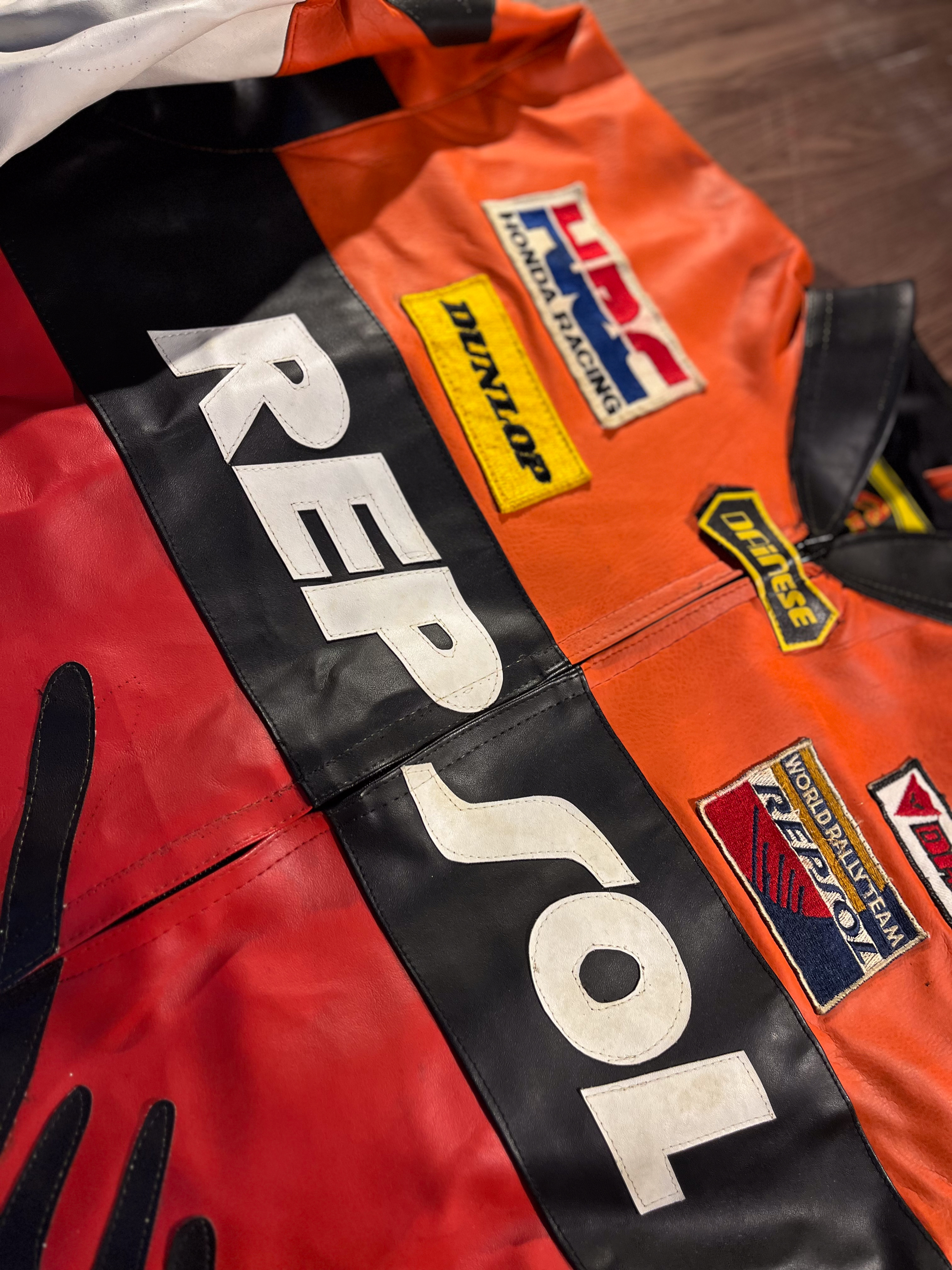 [L]  Vintage Honda Repsol Leather Biker Jacket ✨