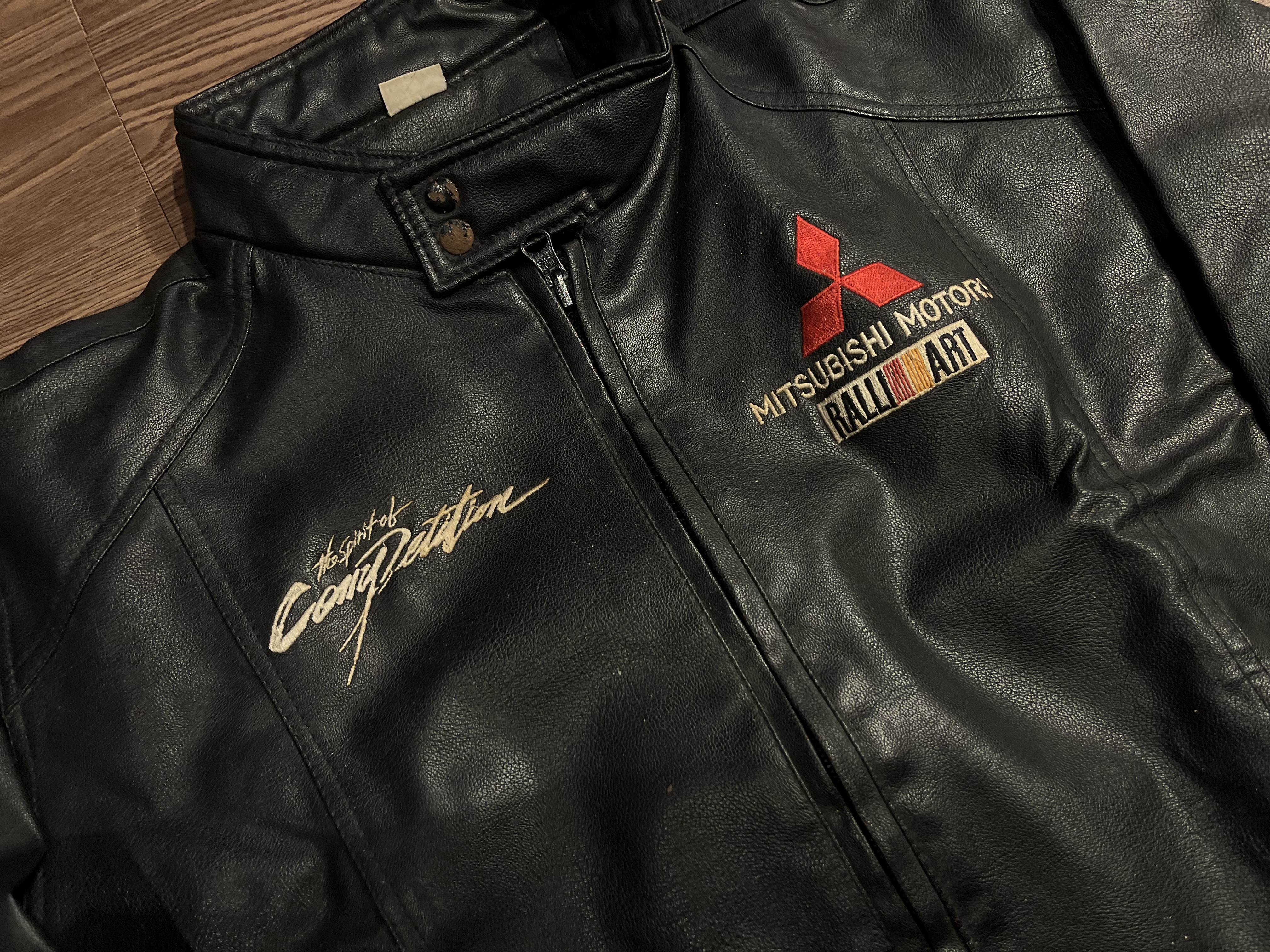 [L] Mitsubishi Ralliart Leather Racing  Jacket✨