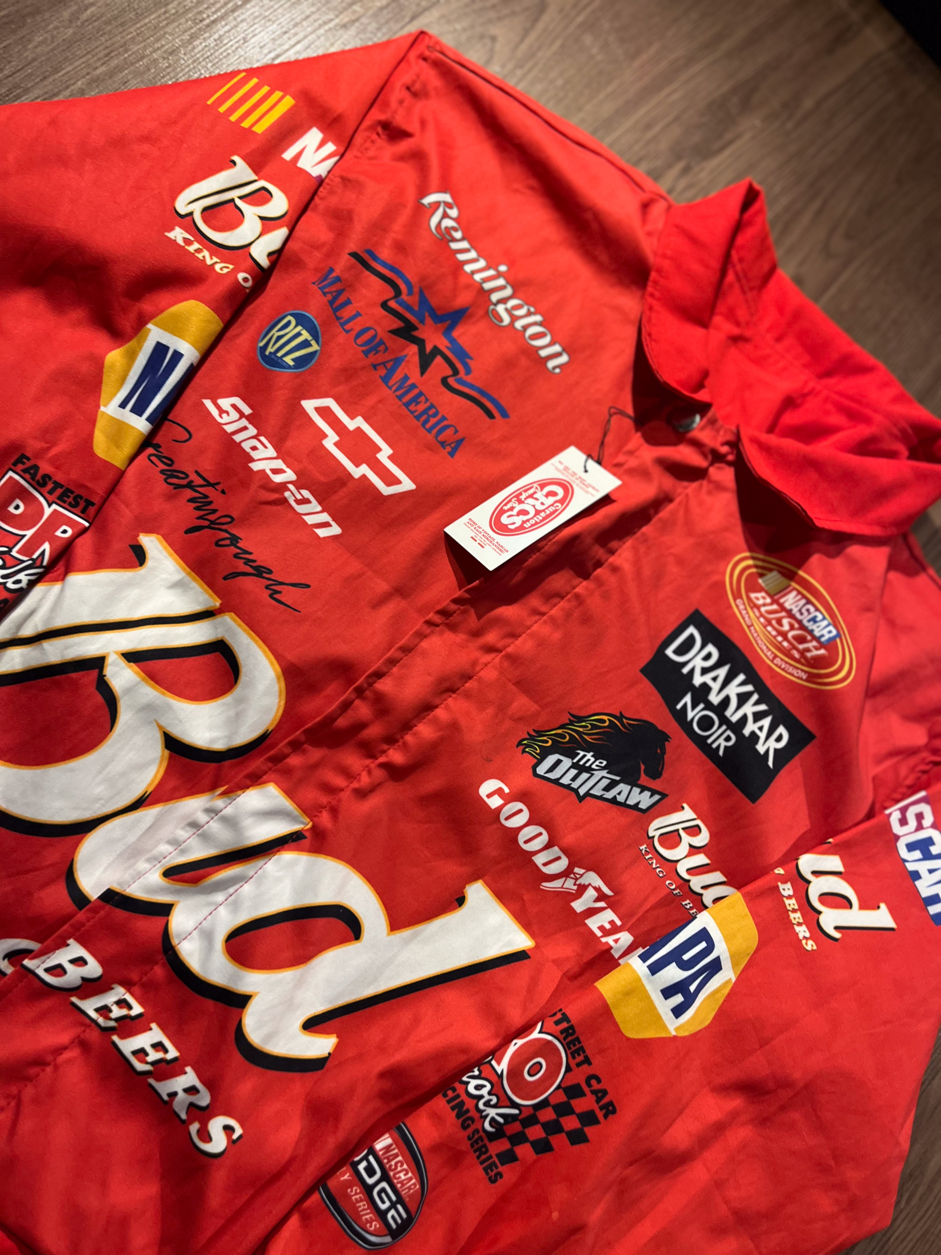 [M] NASCAR Budweiser Windbreaker print Jacket✨