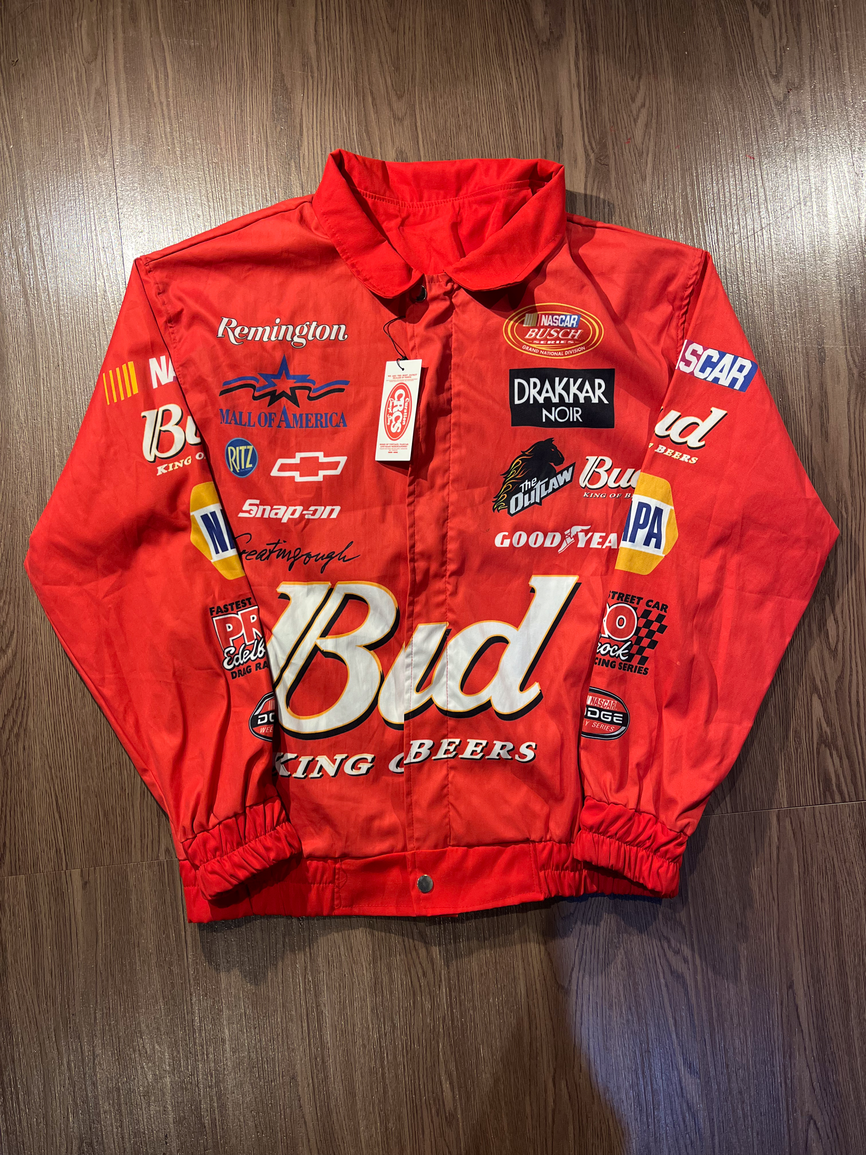 [M] NASCAR Budweiser Windbreaker print Jacket✨