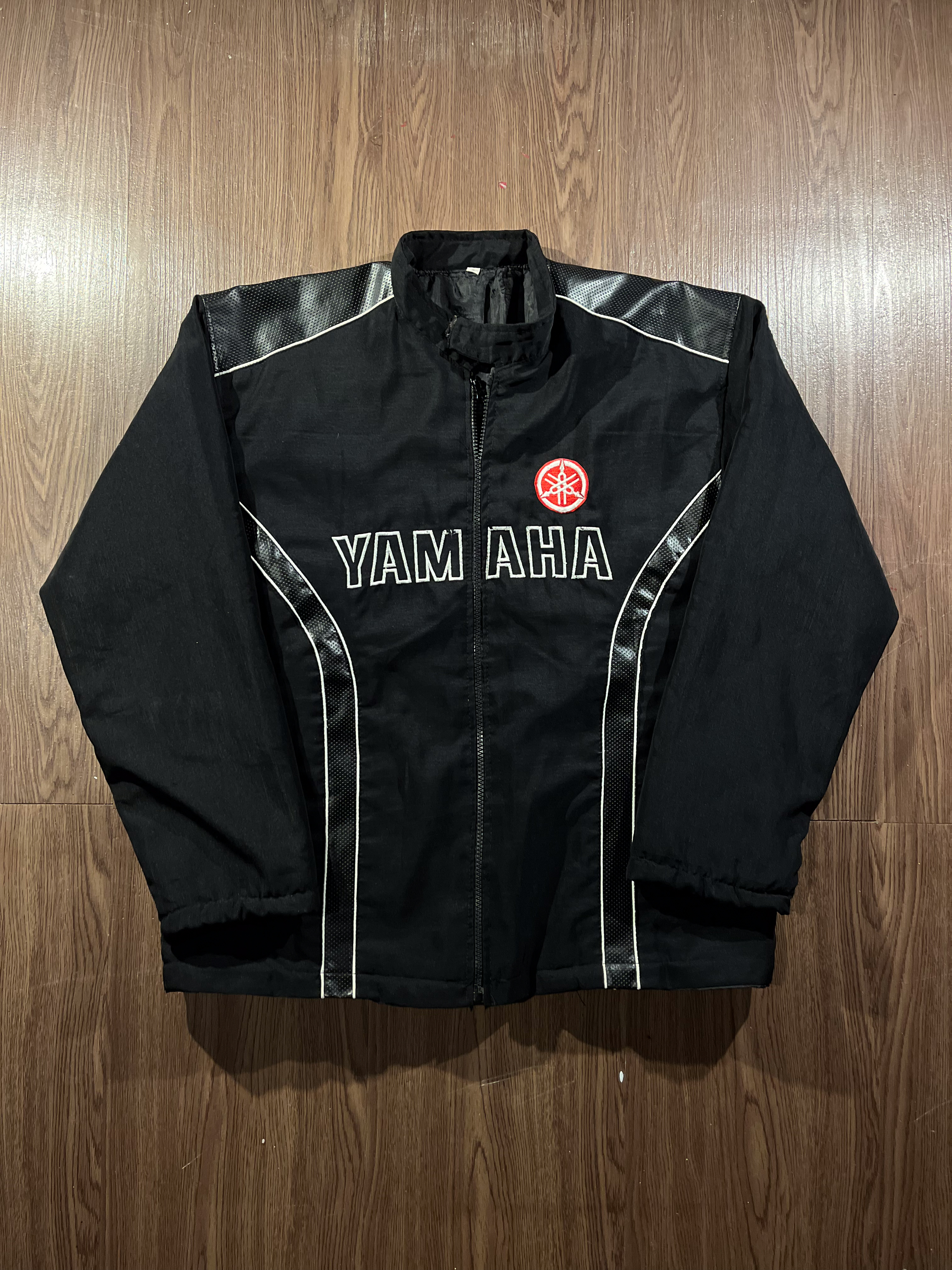 [M] MOTO Yamaha Leather mix Jacket ✨