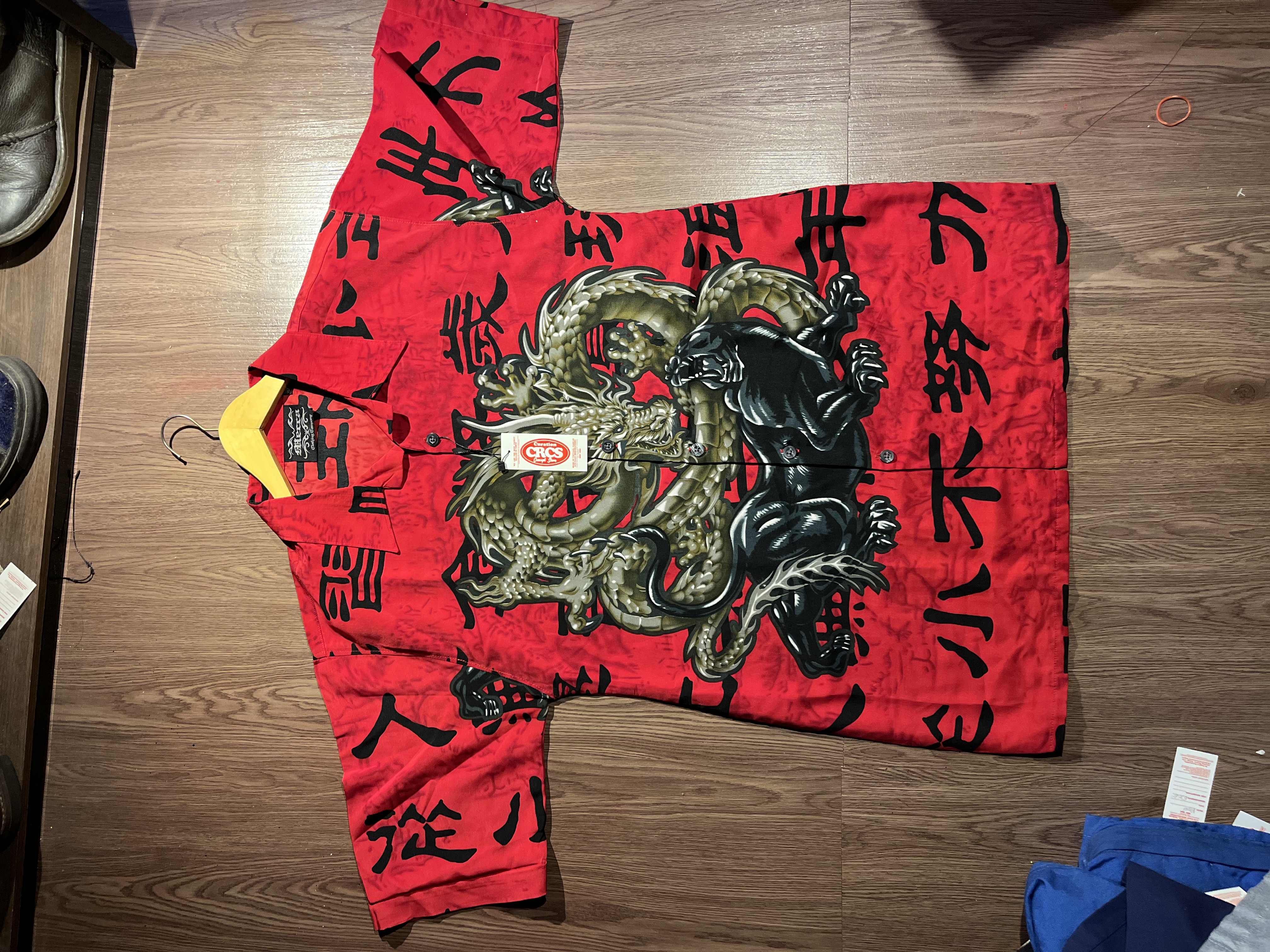 [XL] Vintage Mecca Japanese “Ryu” Dragon Full Print Shirt✨