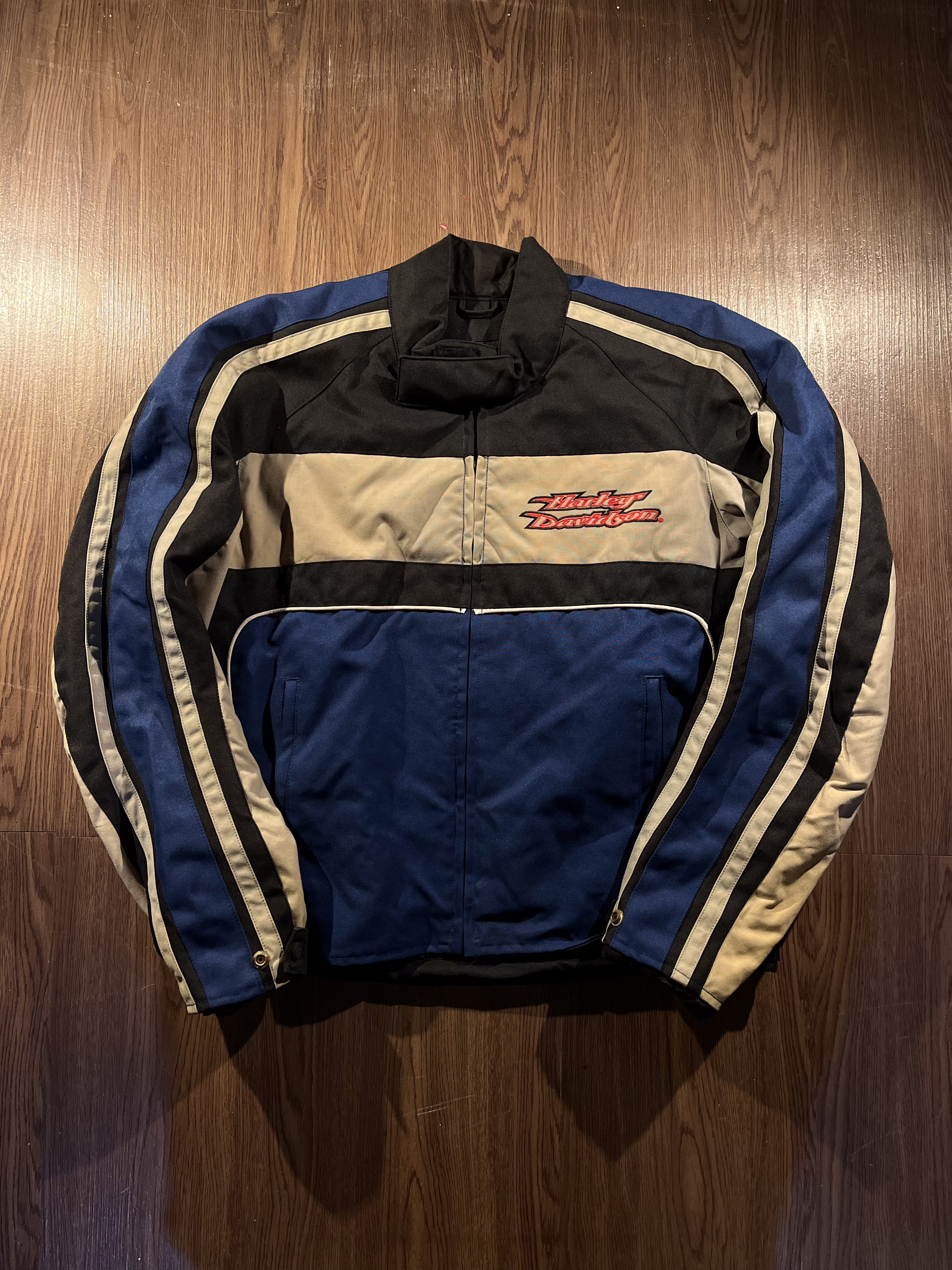 [L]  MOTO Harley Davidson Biker Embroidered Jacket ✨