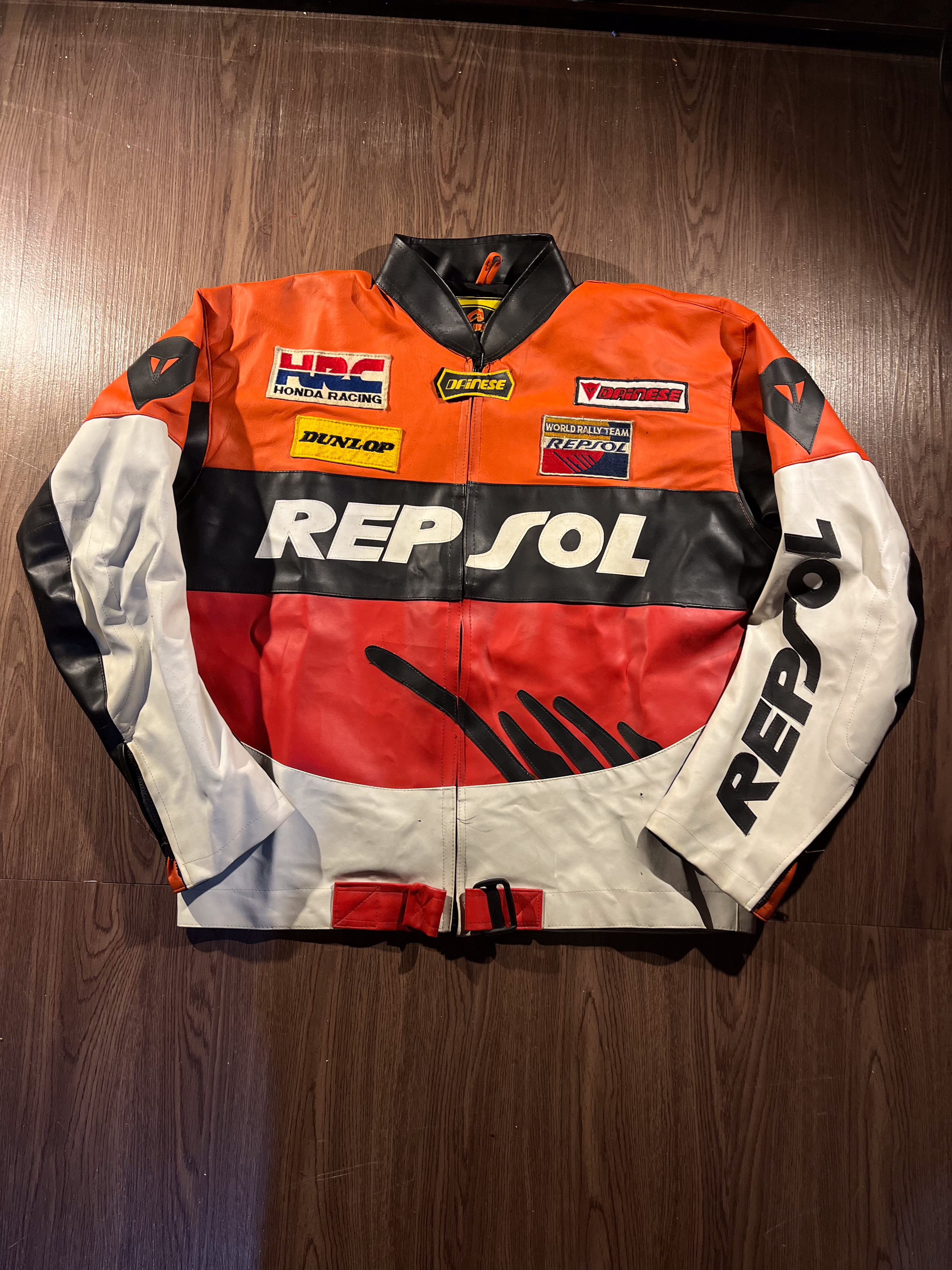 [L]  Vintage Honda Repsol Leather Biker Jacket ✨