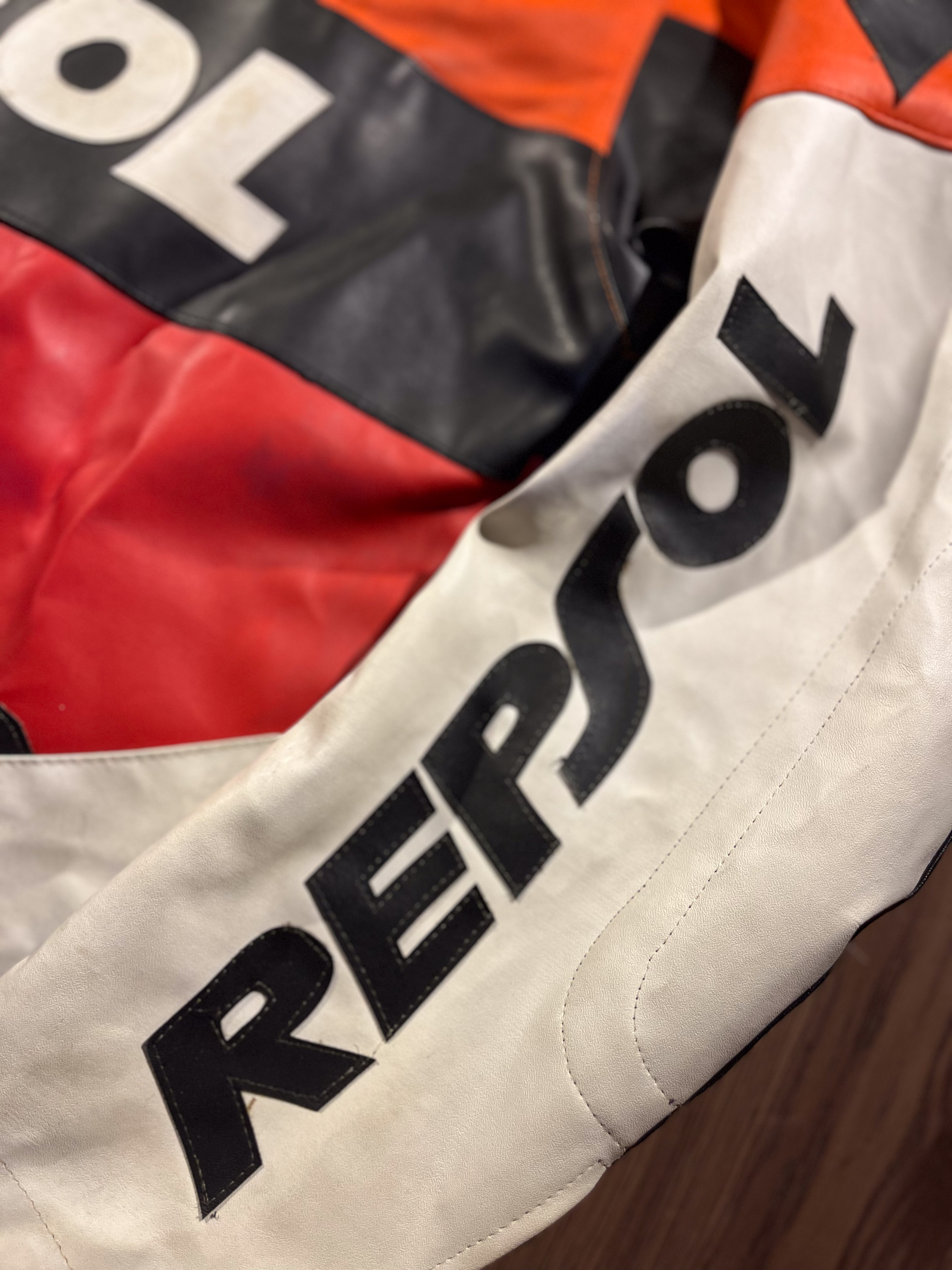 [L]  Vintage Honda Repsol Leather Biker Jacket ✨